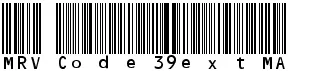 MRV Code39extMA