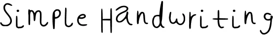 Simple Handwriting