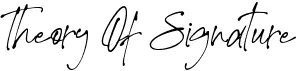 Theory Of Signature