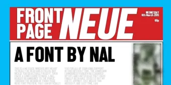 Front Page Neue Font