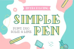 Simple Pen Solid Font