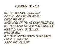 Tuesday Do List Font