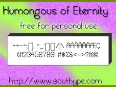 Humongous of Eternity St Font