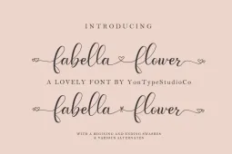 fabella flower Font