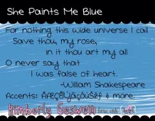 She Paints Me Blue Font