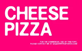 CHEESE PIZZA Font