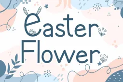 Easter Flower Font