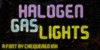 Halogen Gas Lights Font