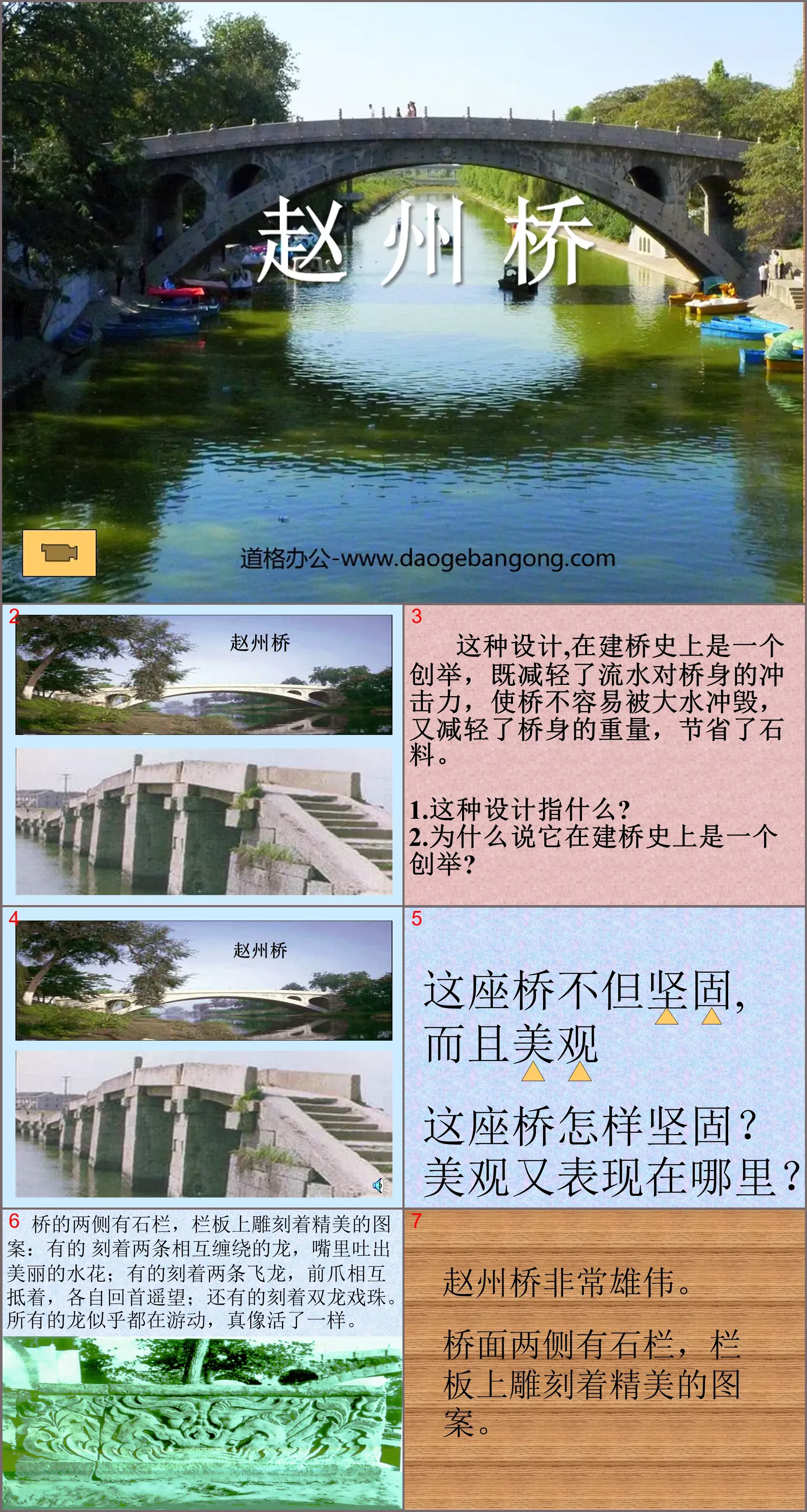 Téléchargement du didacticiel PPT « Pont de Zhaozhou »