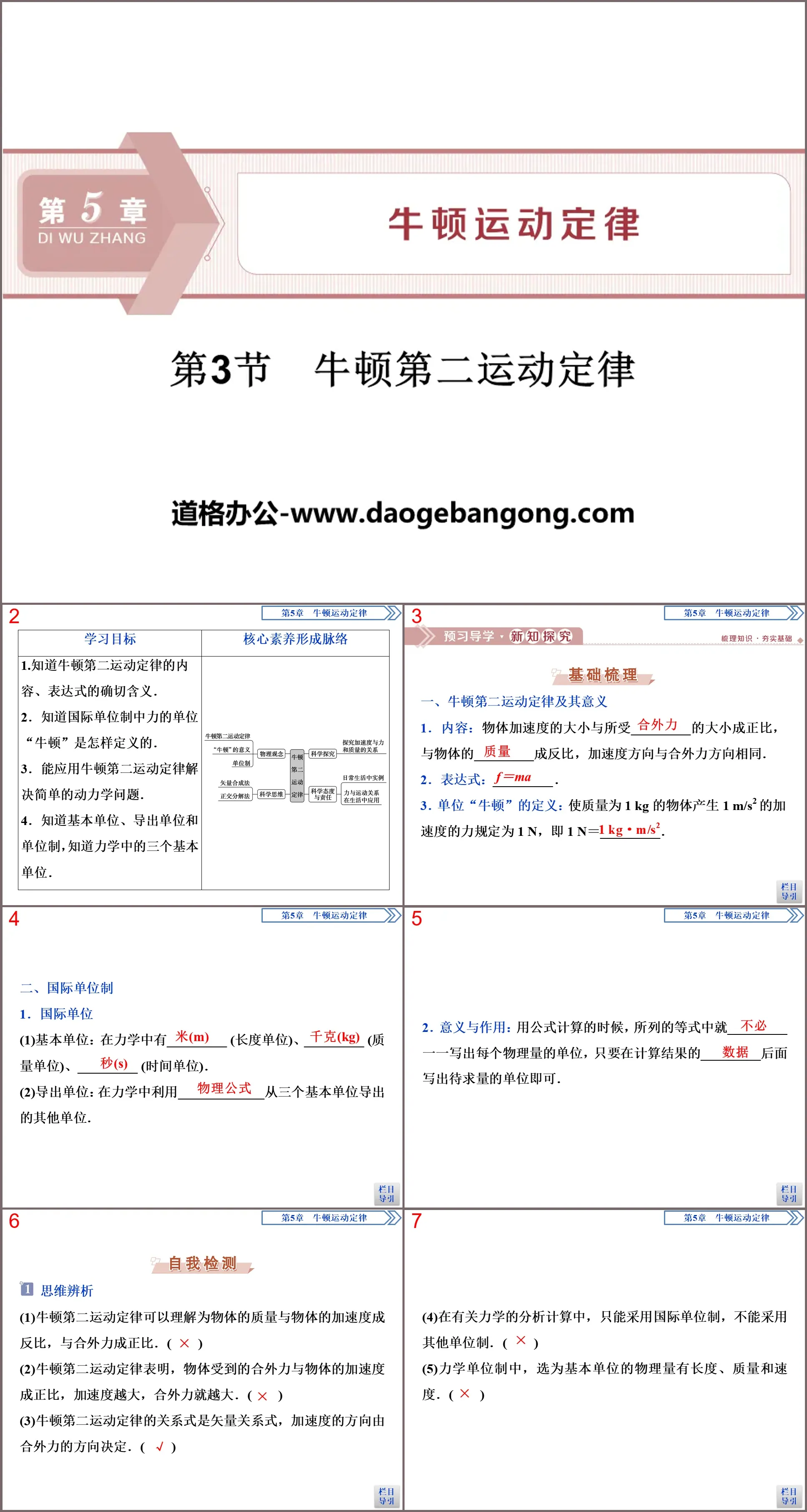 《牛顿第二运动定律》牛顿运动定律PPT