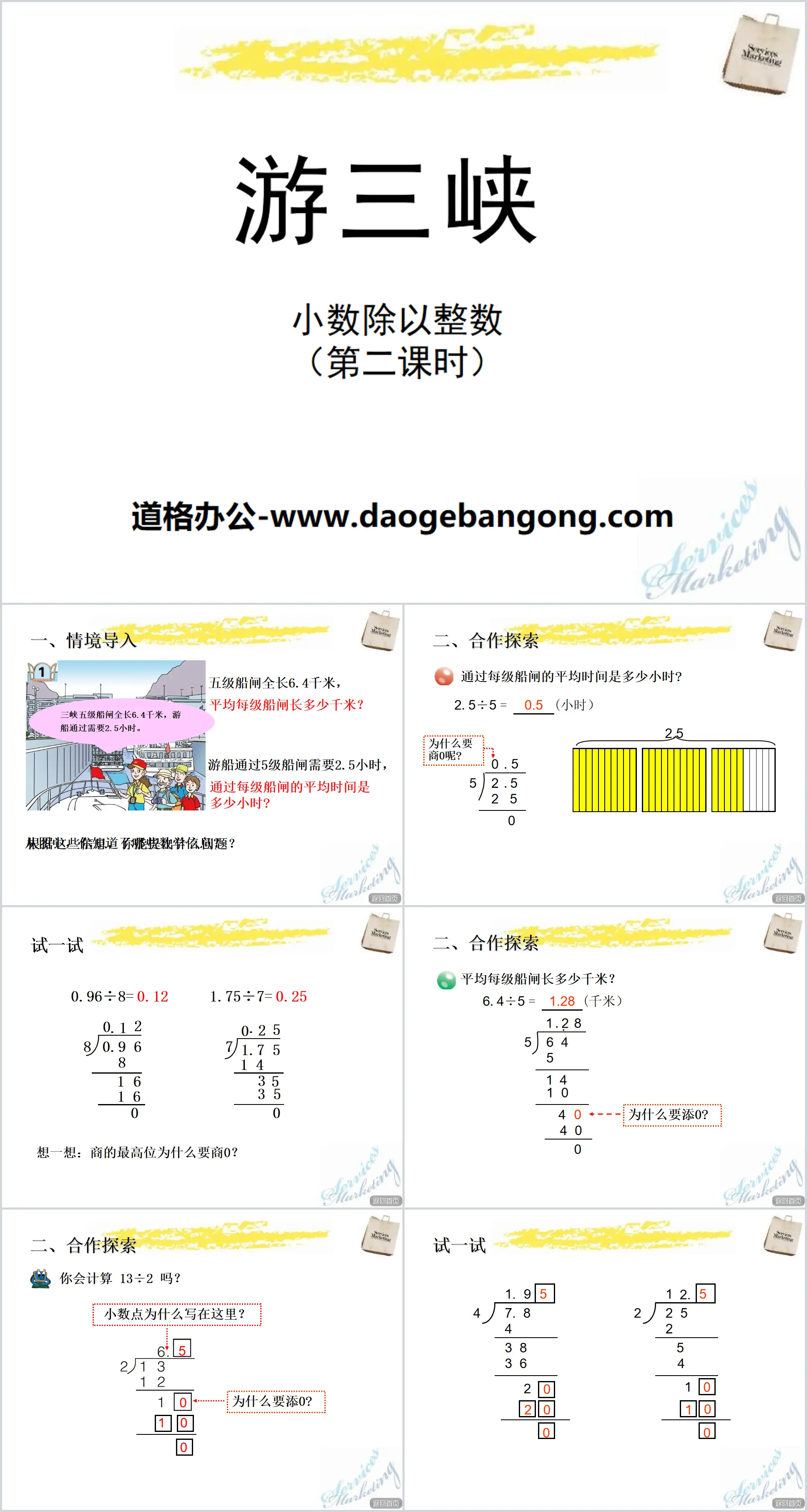 "Traveling to the Three Gorges" PPT courseware 2