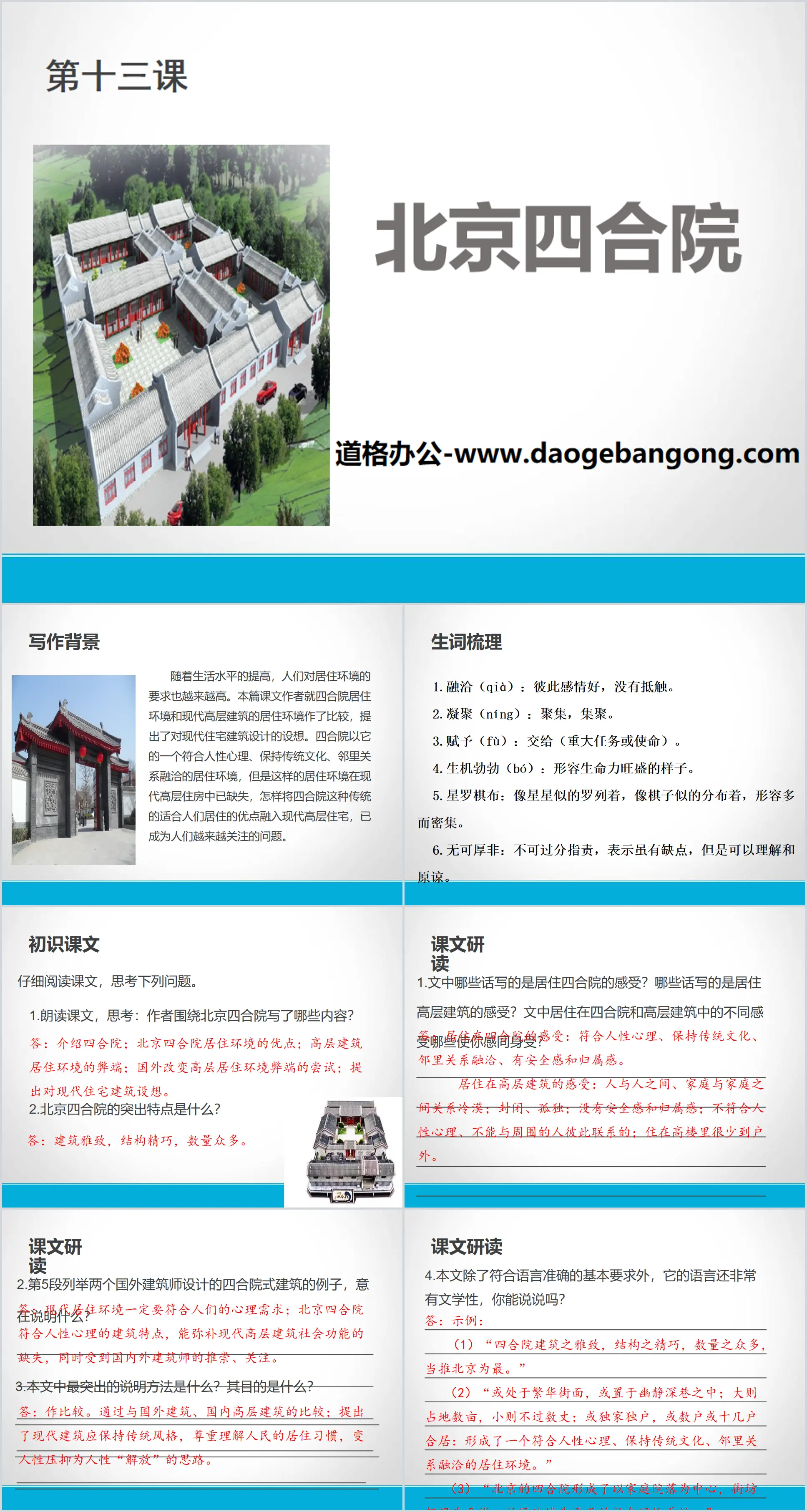 Didacticiel PPT « Beijing Siheyuan »