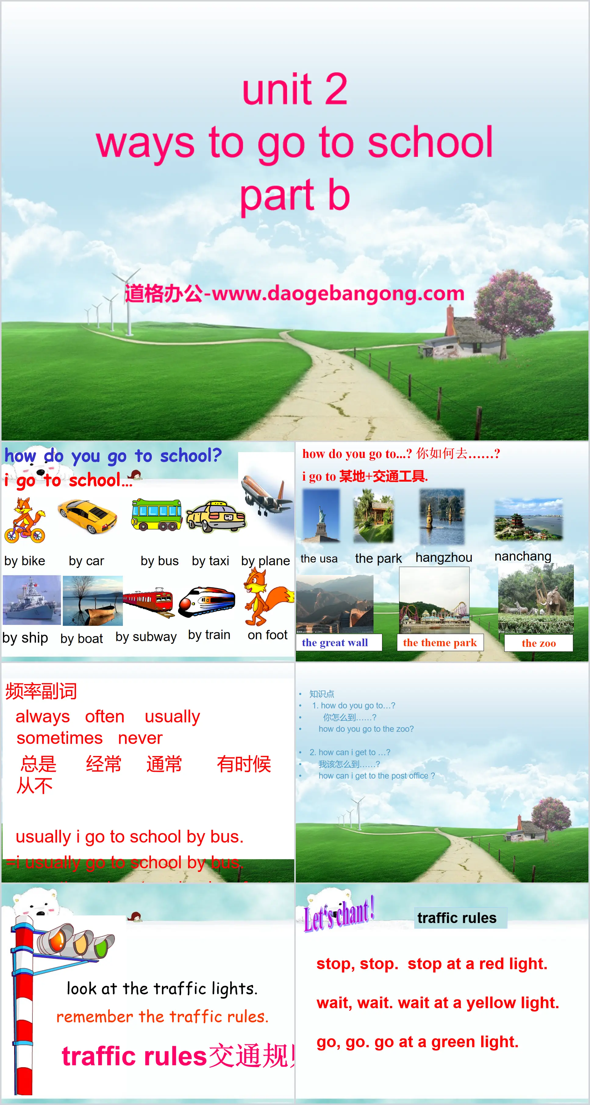 《Ways to go to school》PPT課件14