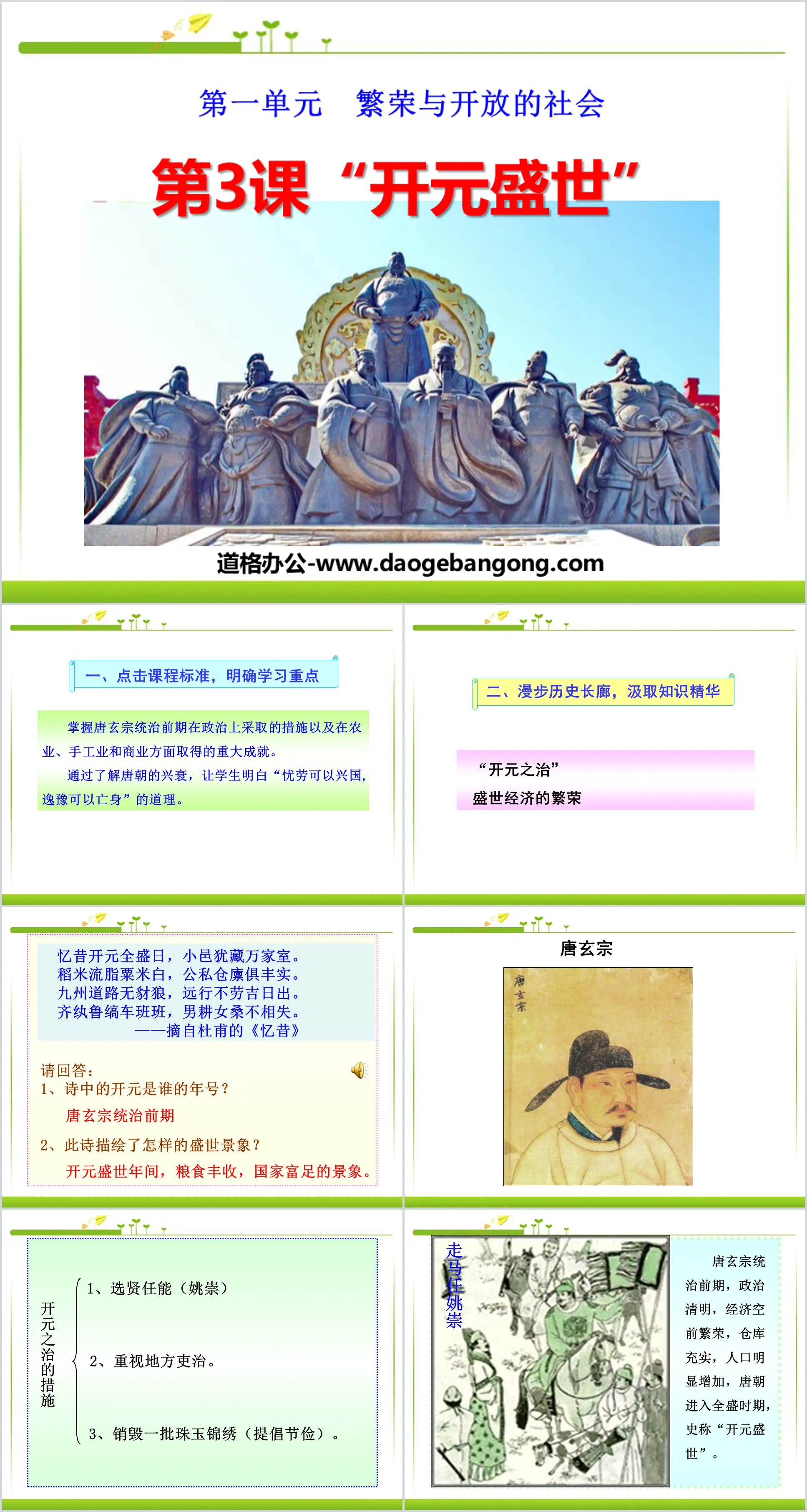 "L'ère prospère de Kaiyuan" Didacticiel PPT pour une société prospère et ouverte 4