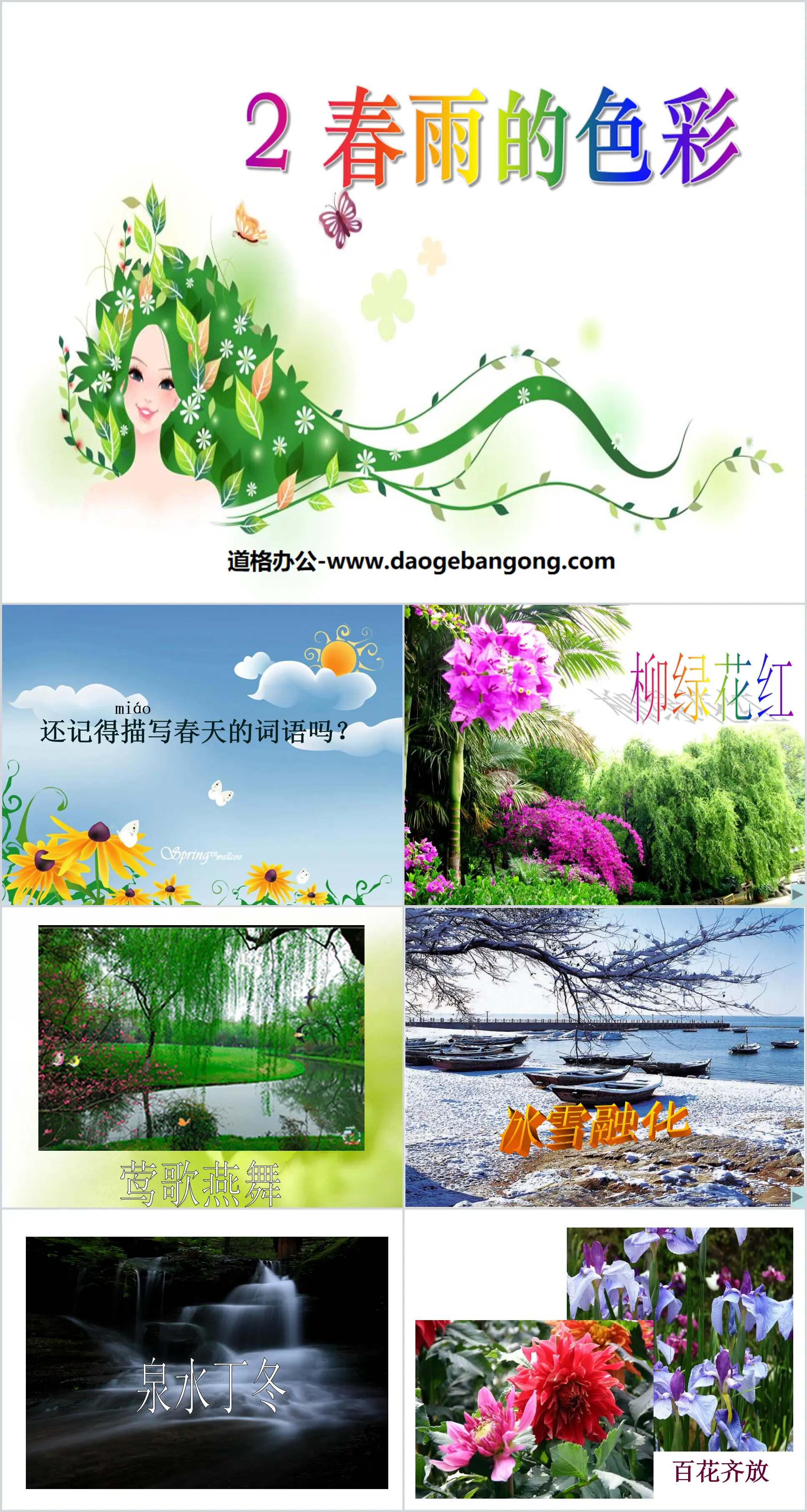 "The Color of Spring Rain" PPT courseware 8