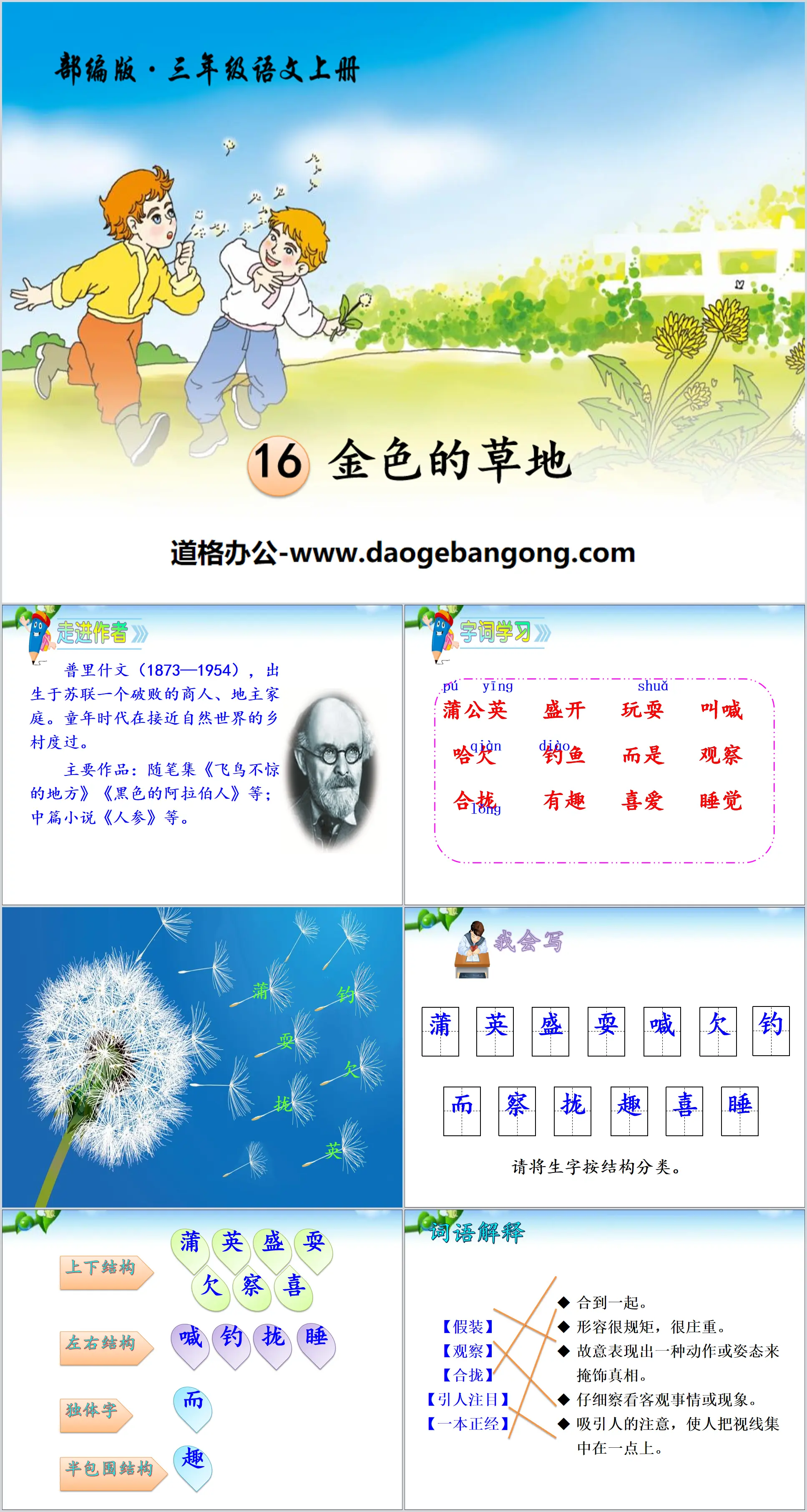 《金色的草地》PPT