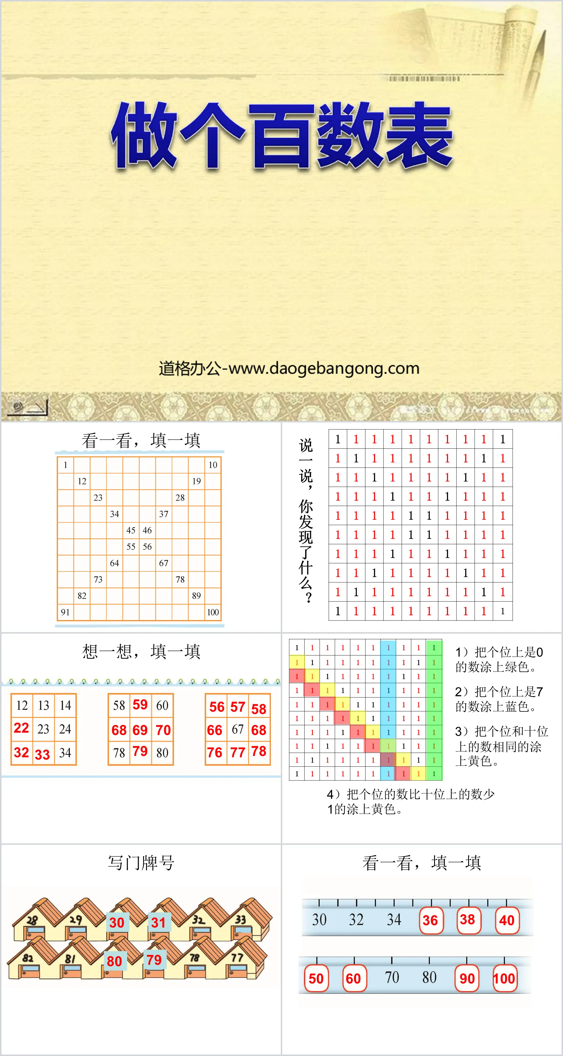 《做个百数表》PPT课件3
