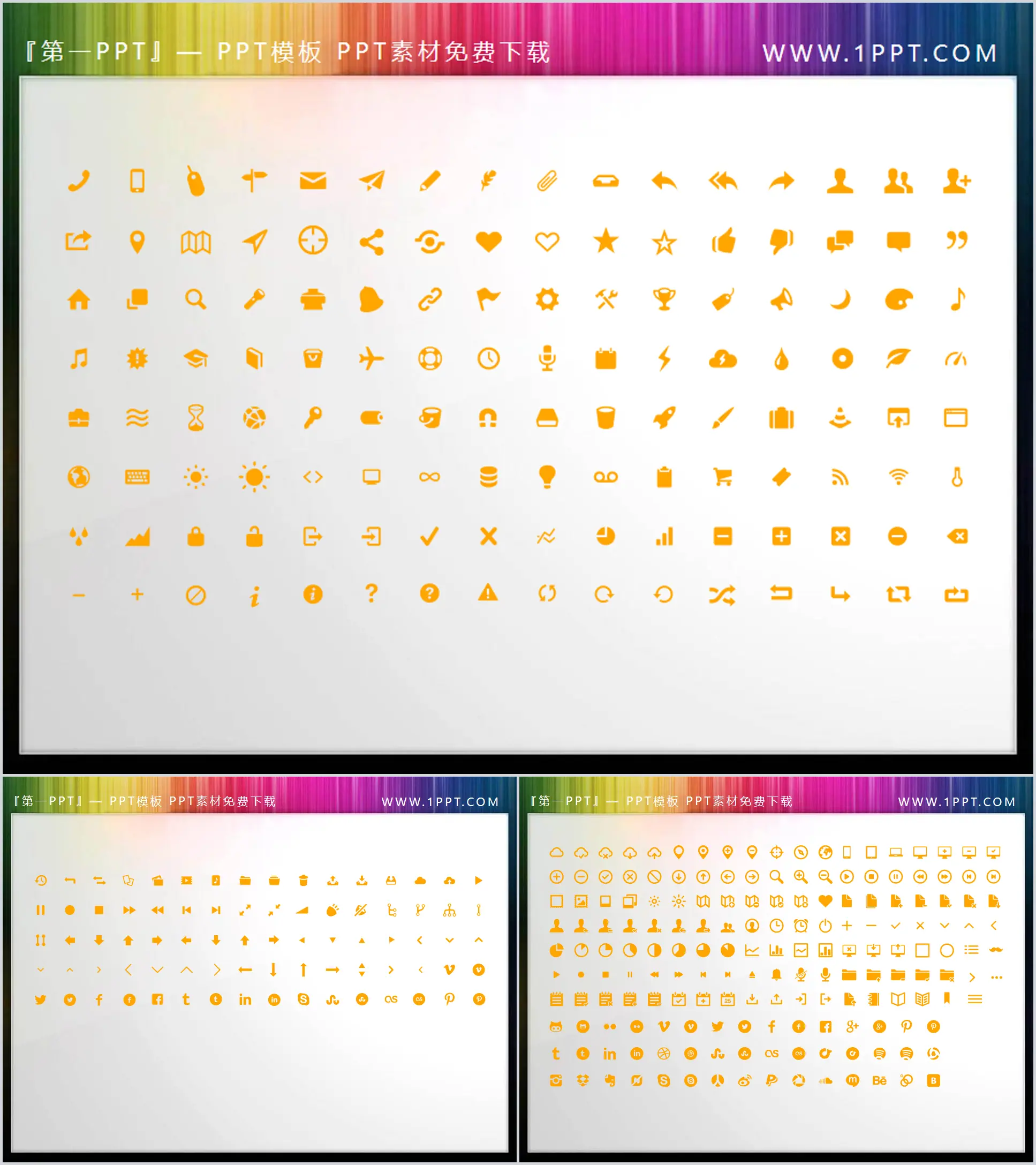 Plus de 300 téléchargements de graphiques PPT plats orange