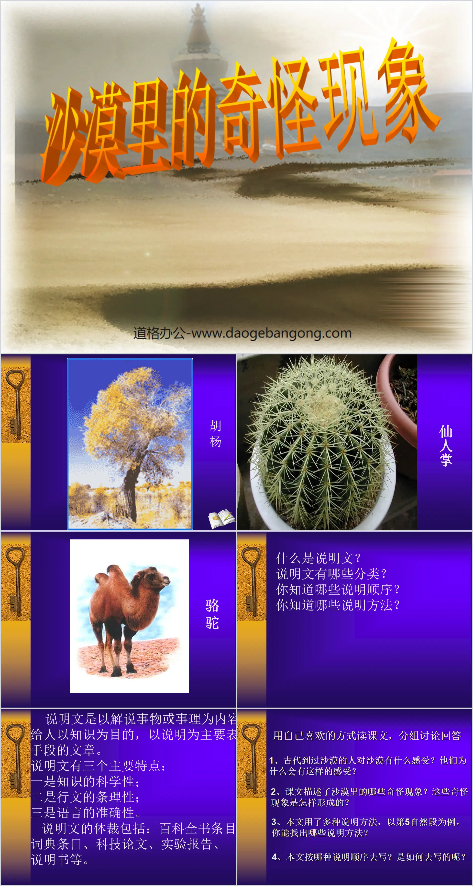 "Strange Phenomenon in the Desert" PPT Courseware 3