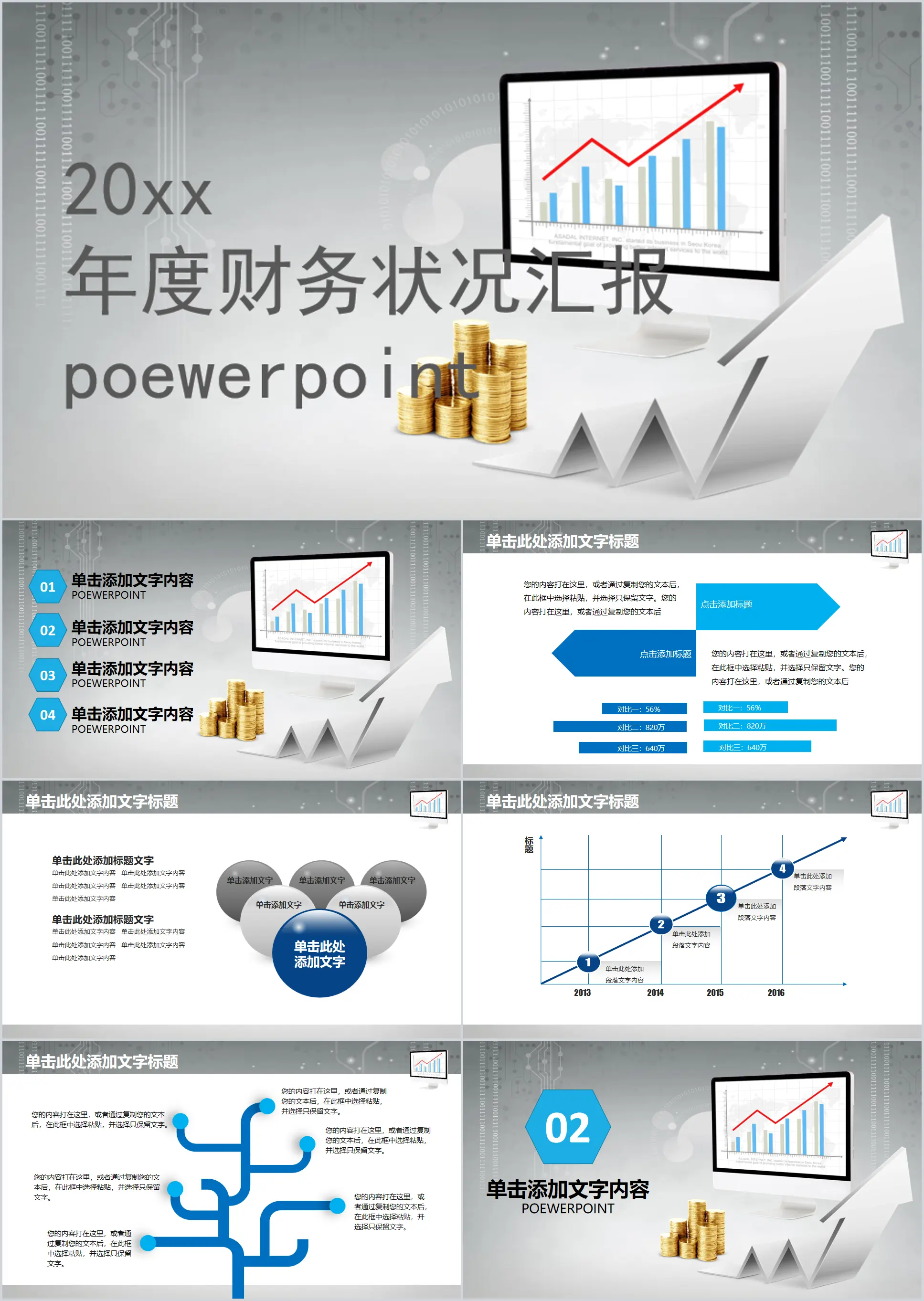 年度財務狀況報告PPT模板