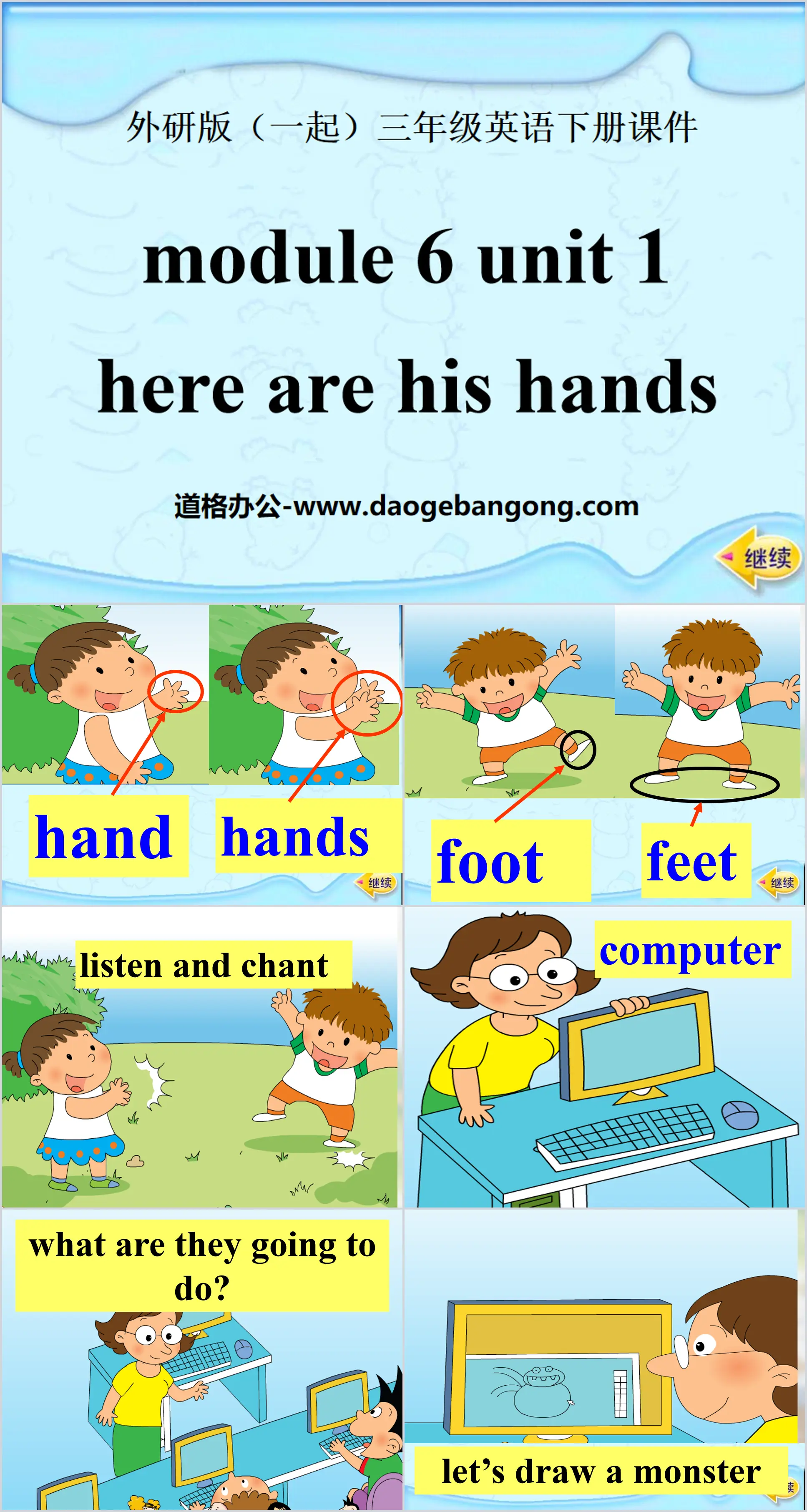 《Here are his hands》PPT課件3