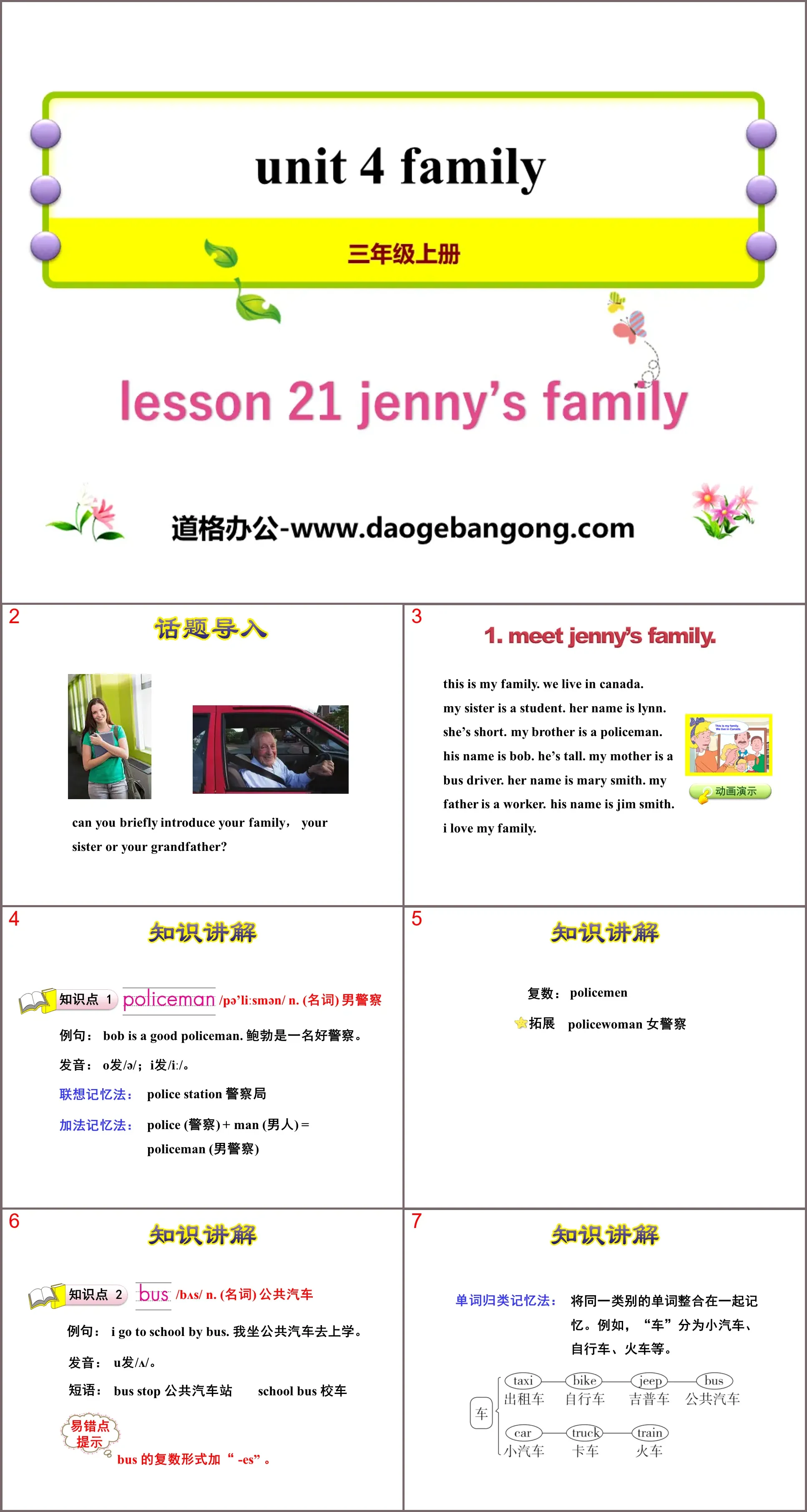 《Jenny's Family》Family PPT课件