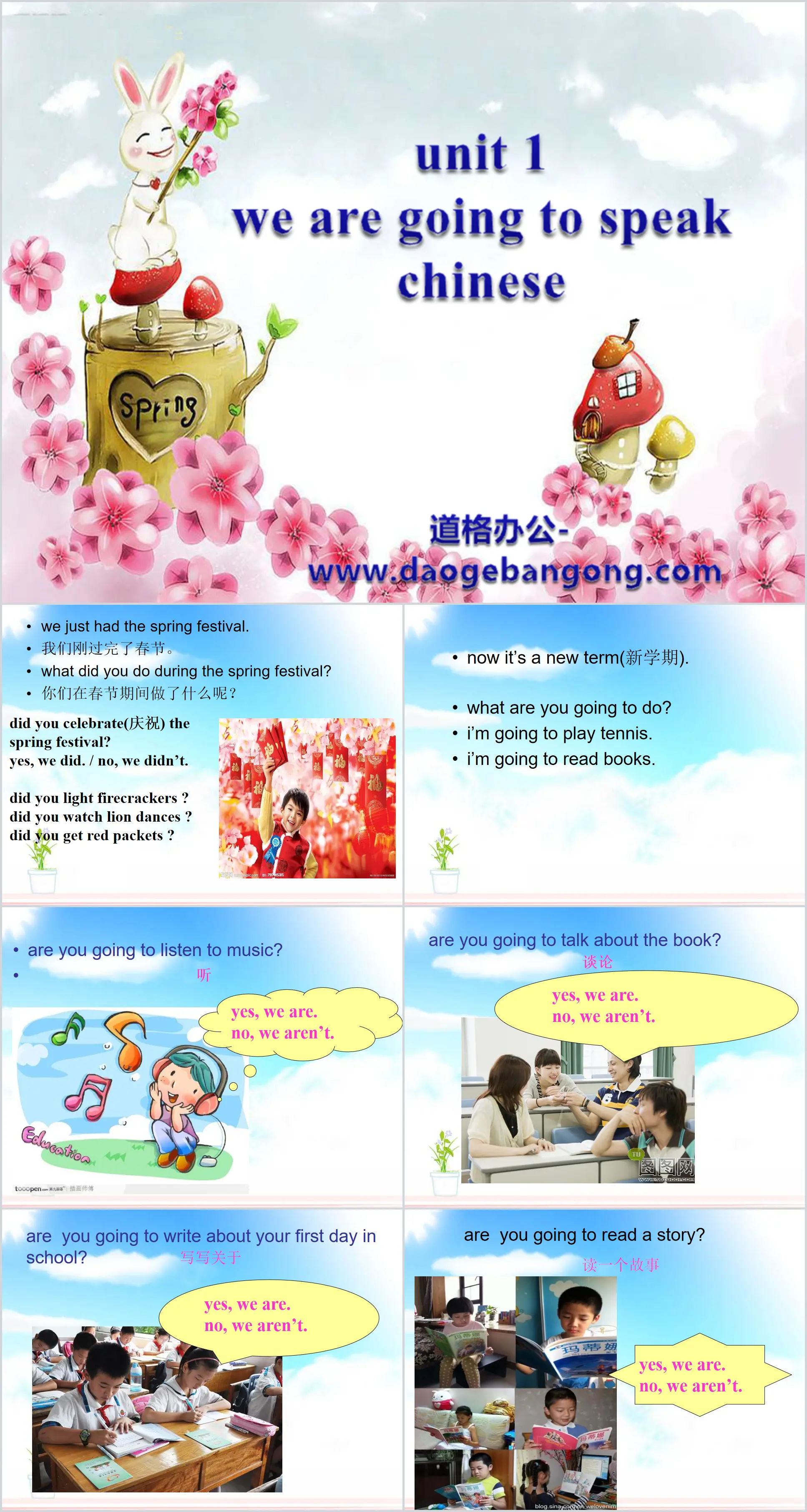 "We are going to speak Chinese" PPT courseware 3