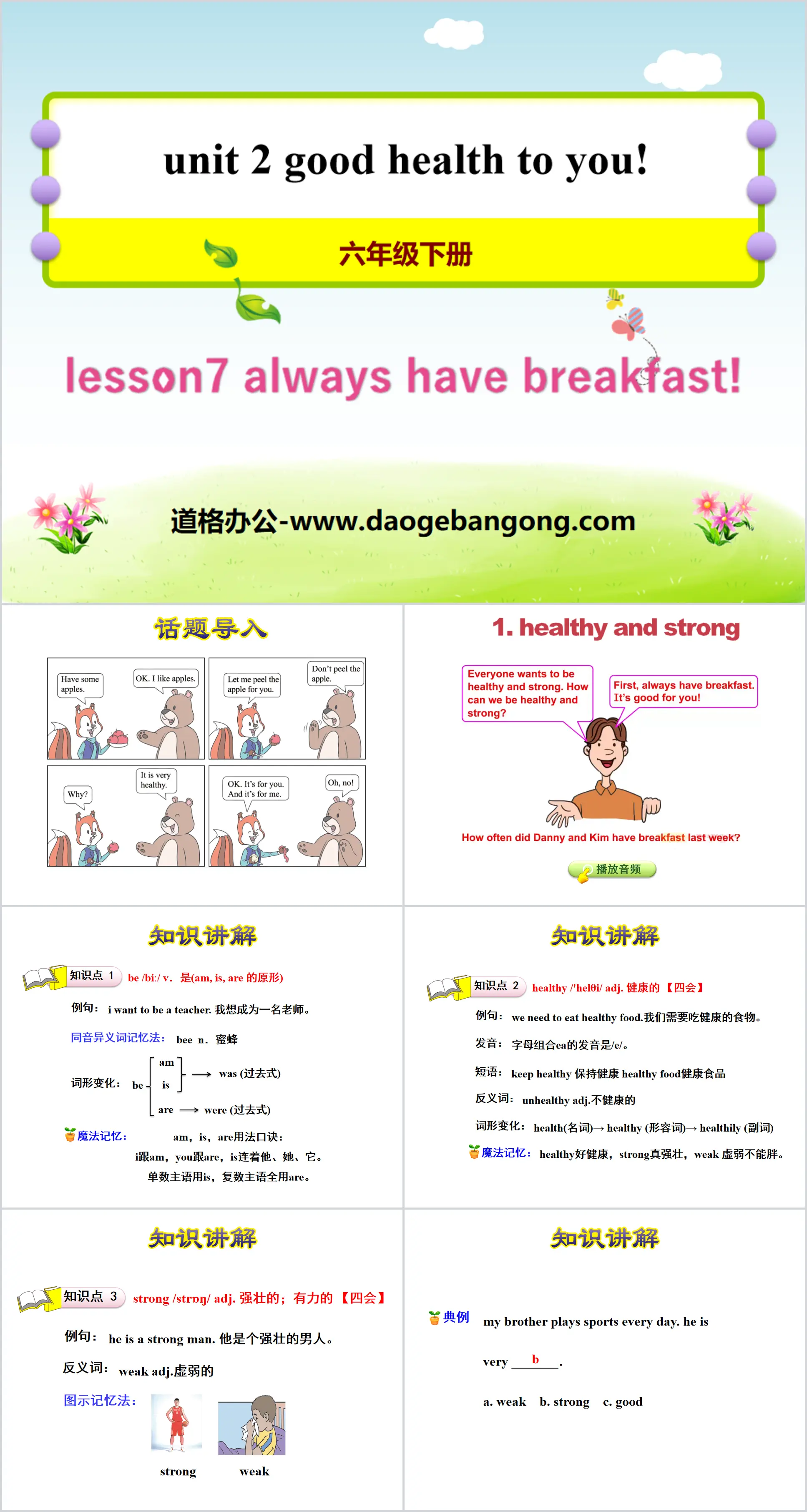 《Always Have Breakfast!》Good Health to You! PPT课件
