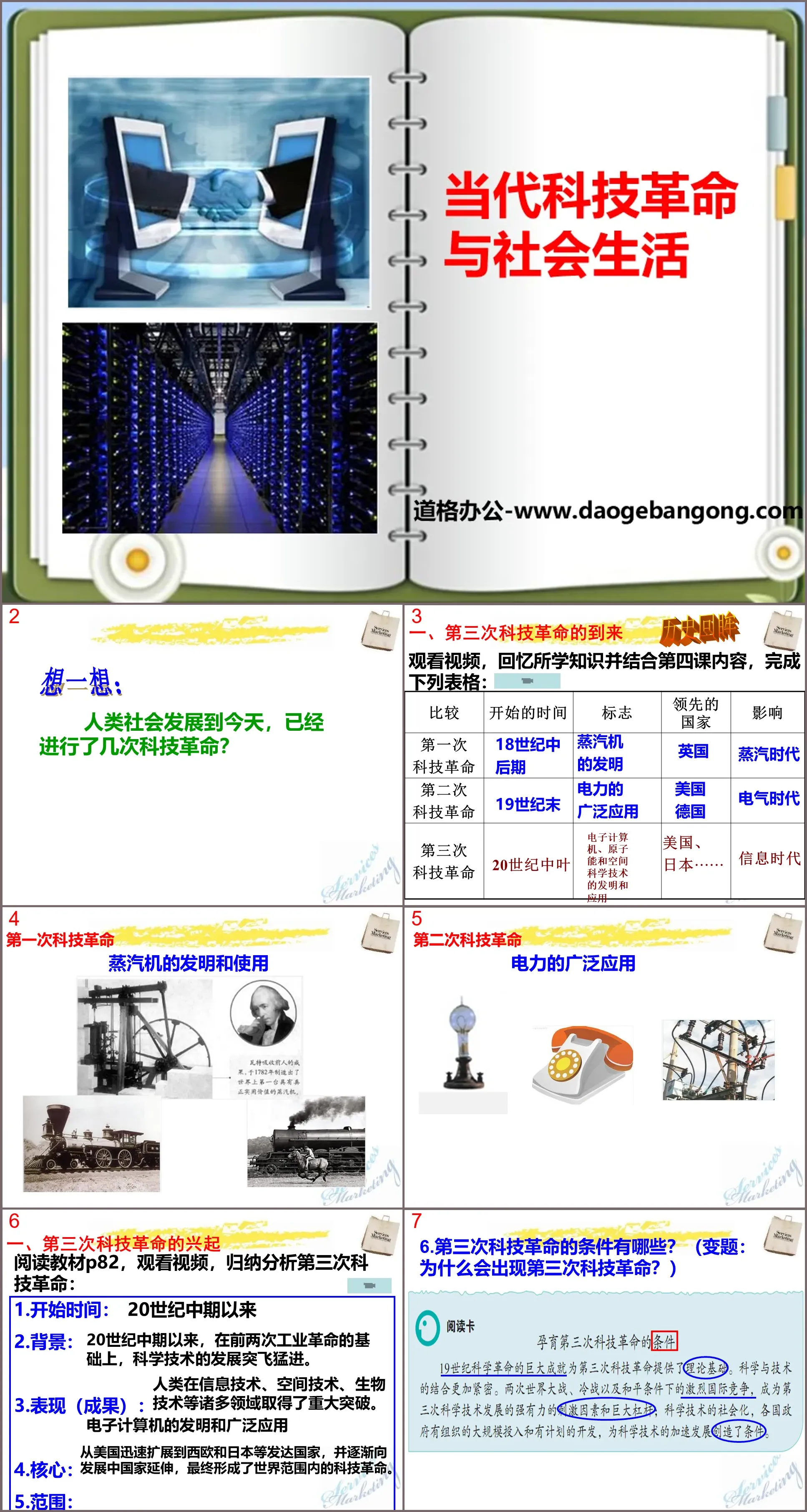 《当代科技革命与社会生活》跨世纪的中国与世界PPT
