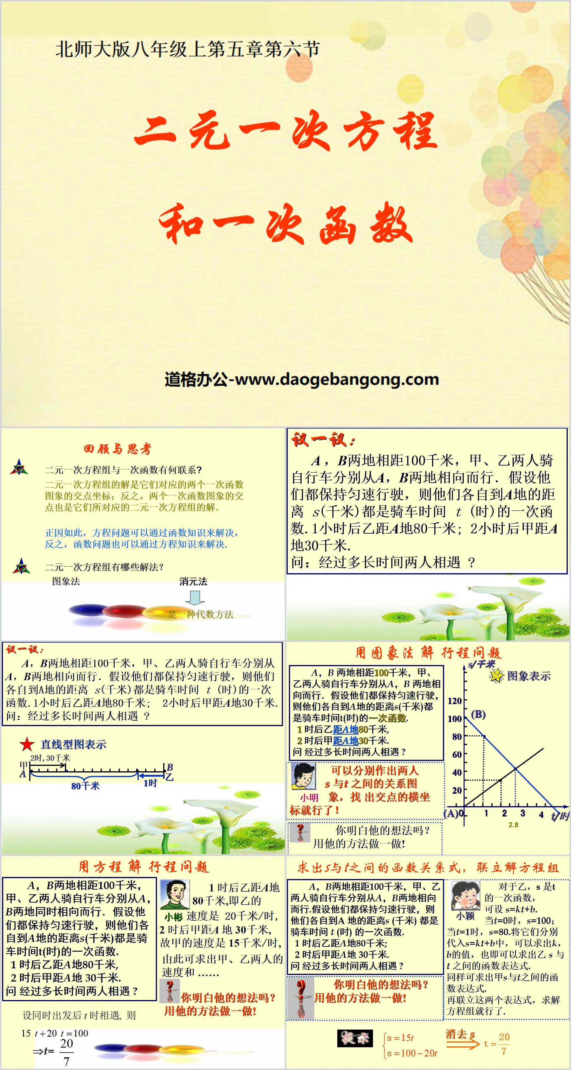 《二元一次方程与一次函数》二元一次方程组PPT课件2