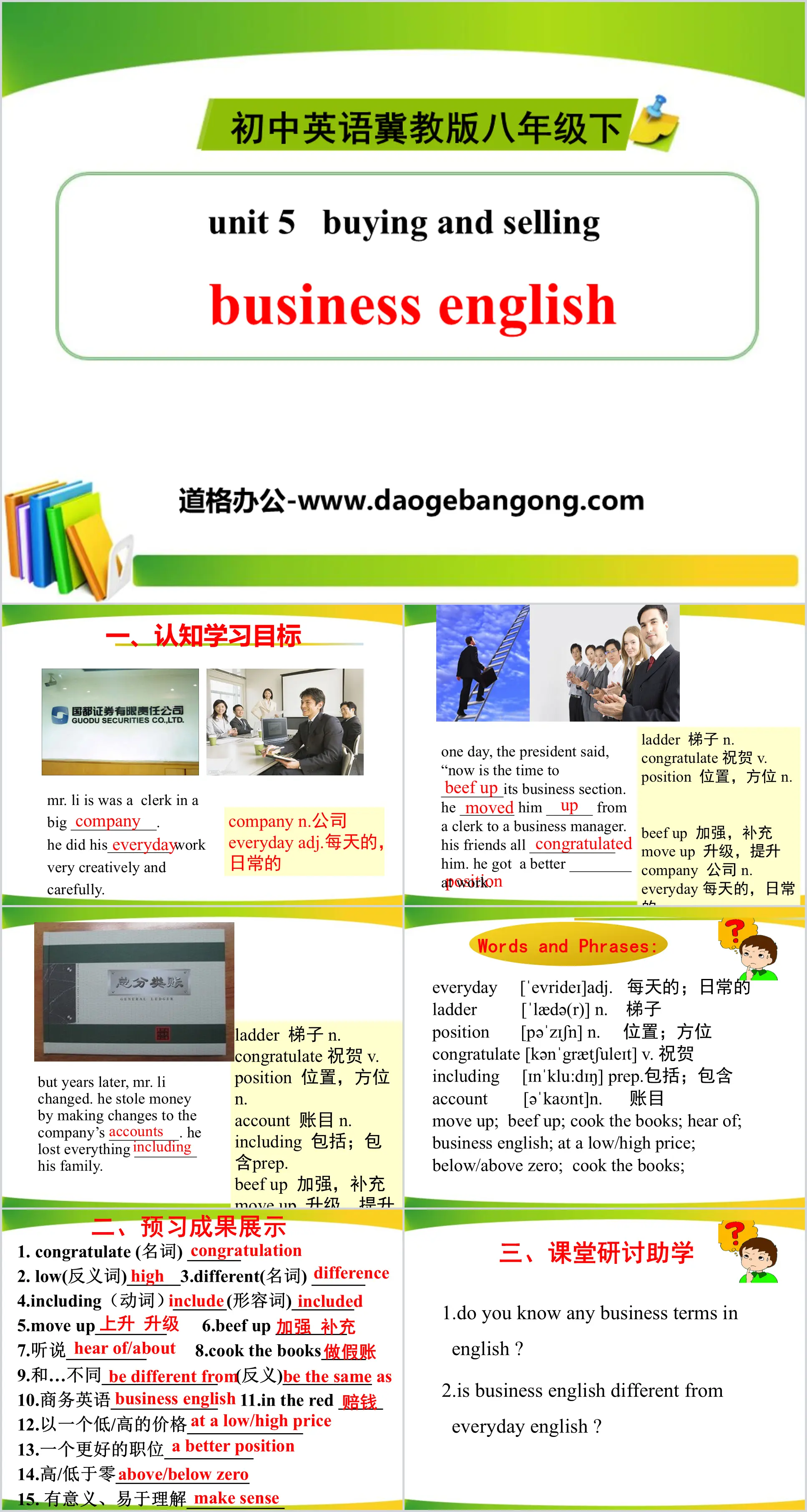 《Business English》Buying and Selling PPT
