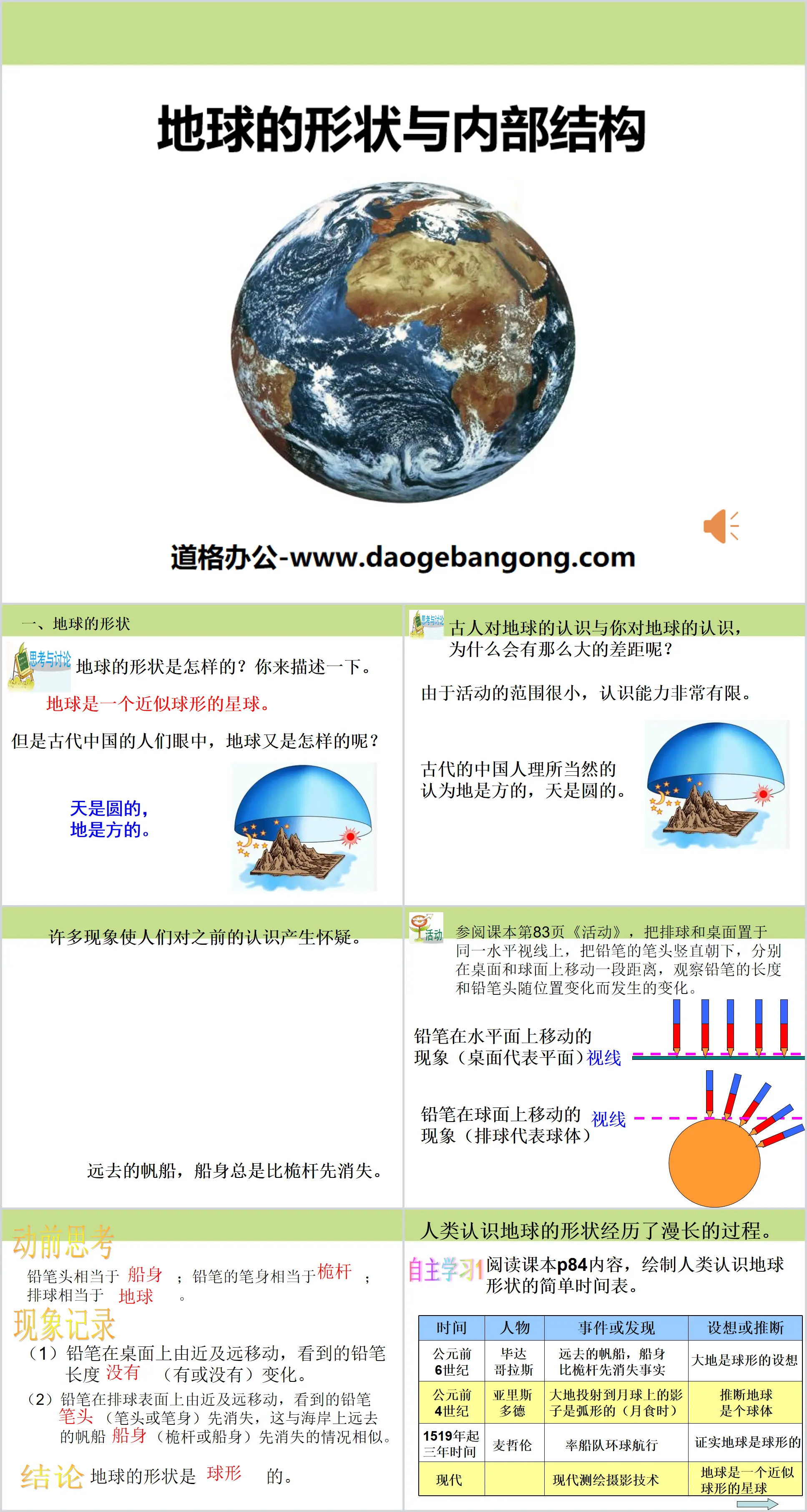 《地球的形状与内部结构》PPT下载
