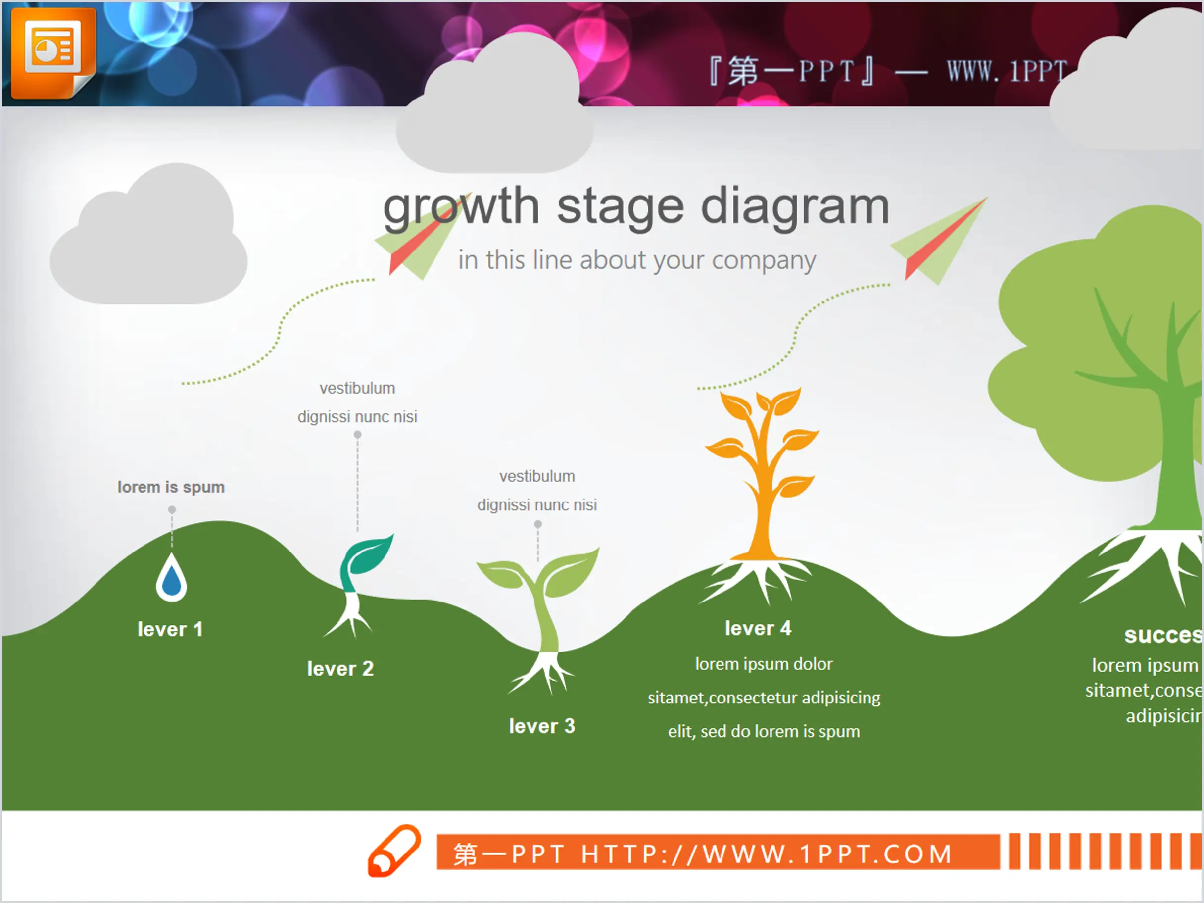 Tree Growth PPT Chart