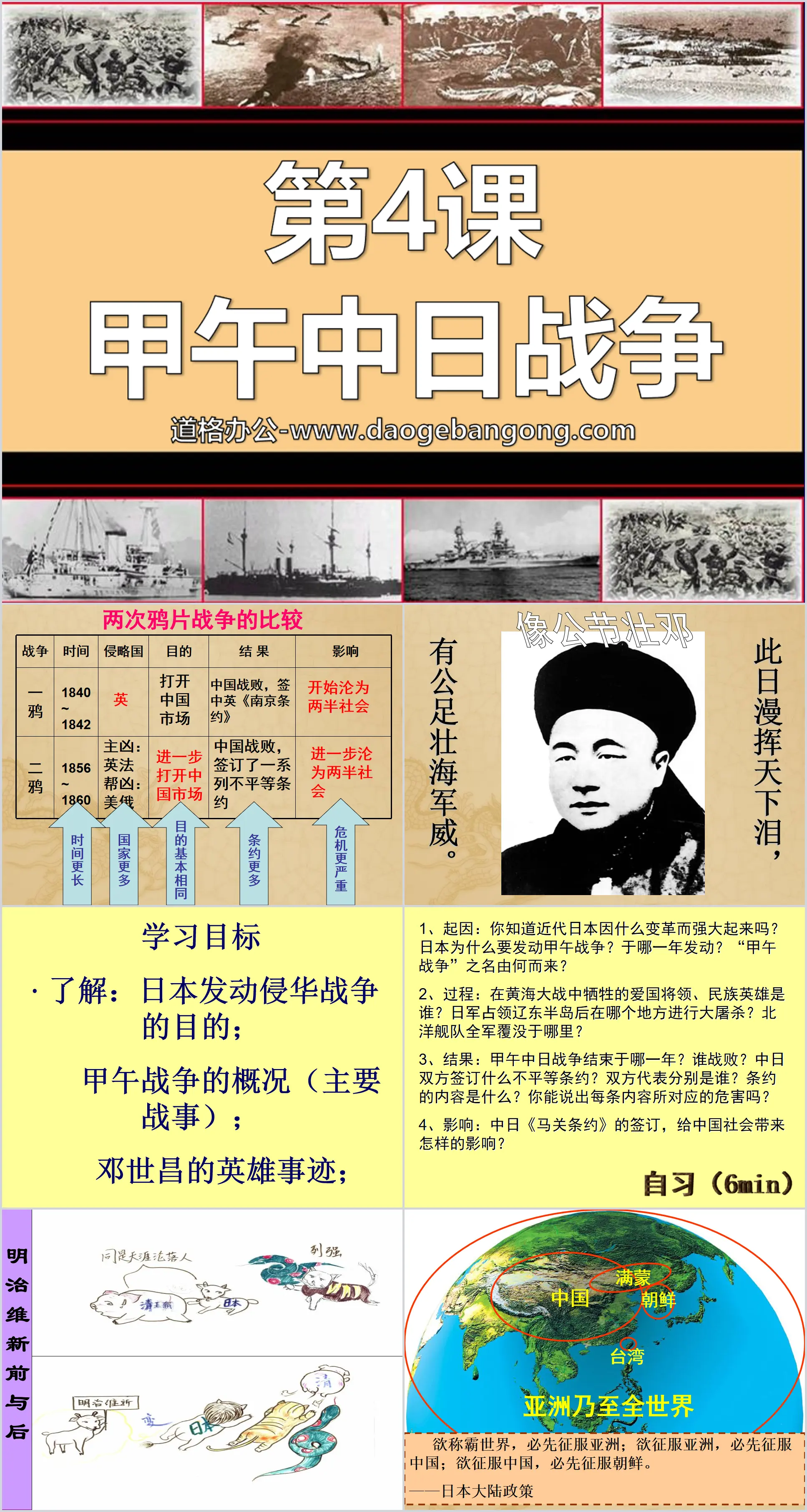 "The Sino-Japanese War" Invasion and Resistance PPT Courseware