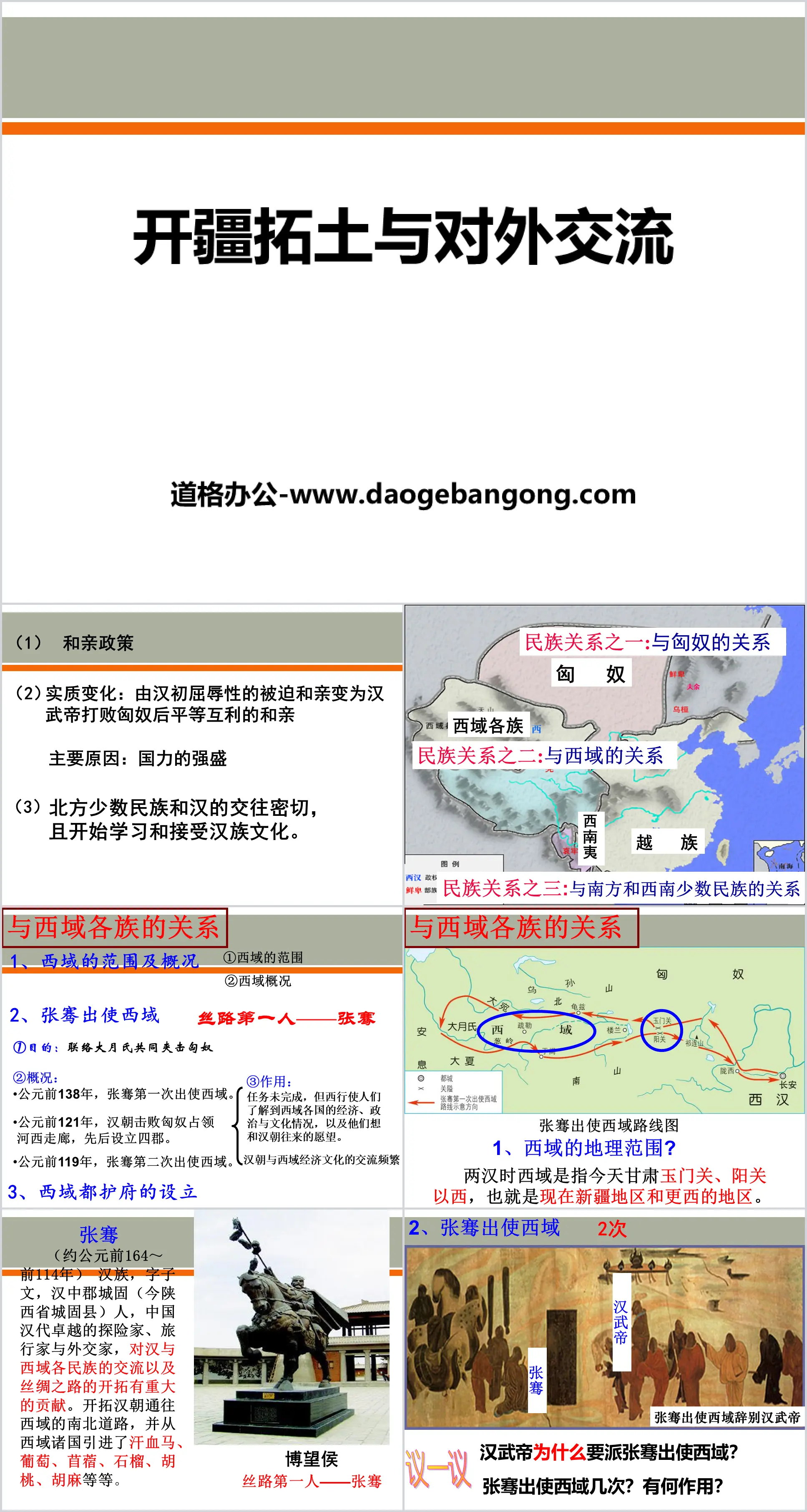 《开疆拓土与对外交流》统一多民族国家的建立和发展PPT课件
