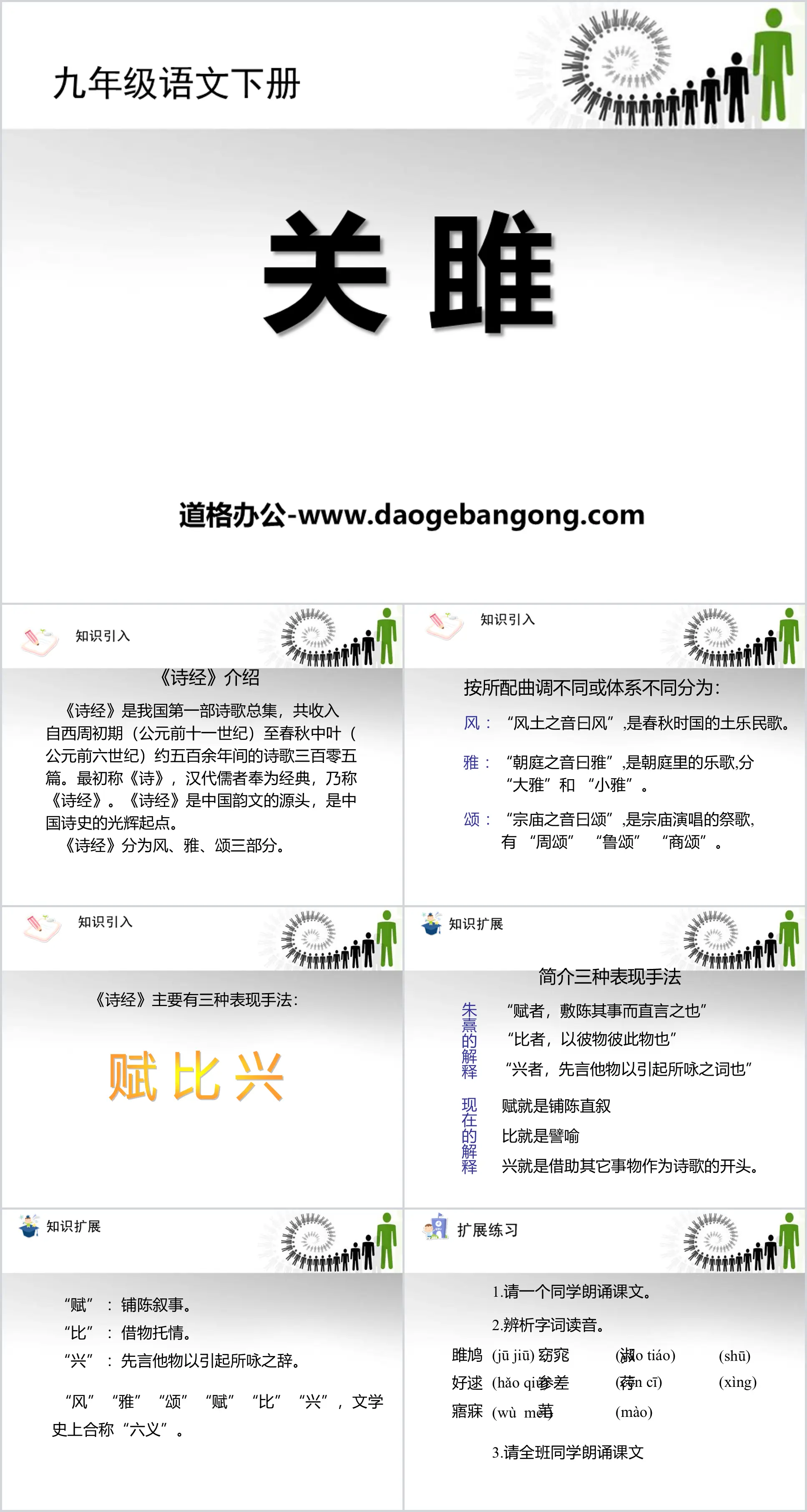 "Guan Ju" PPT courseware 7