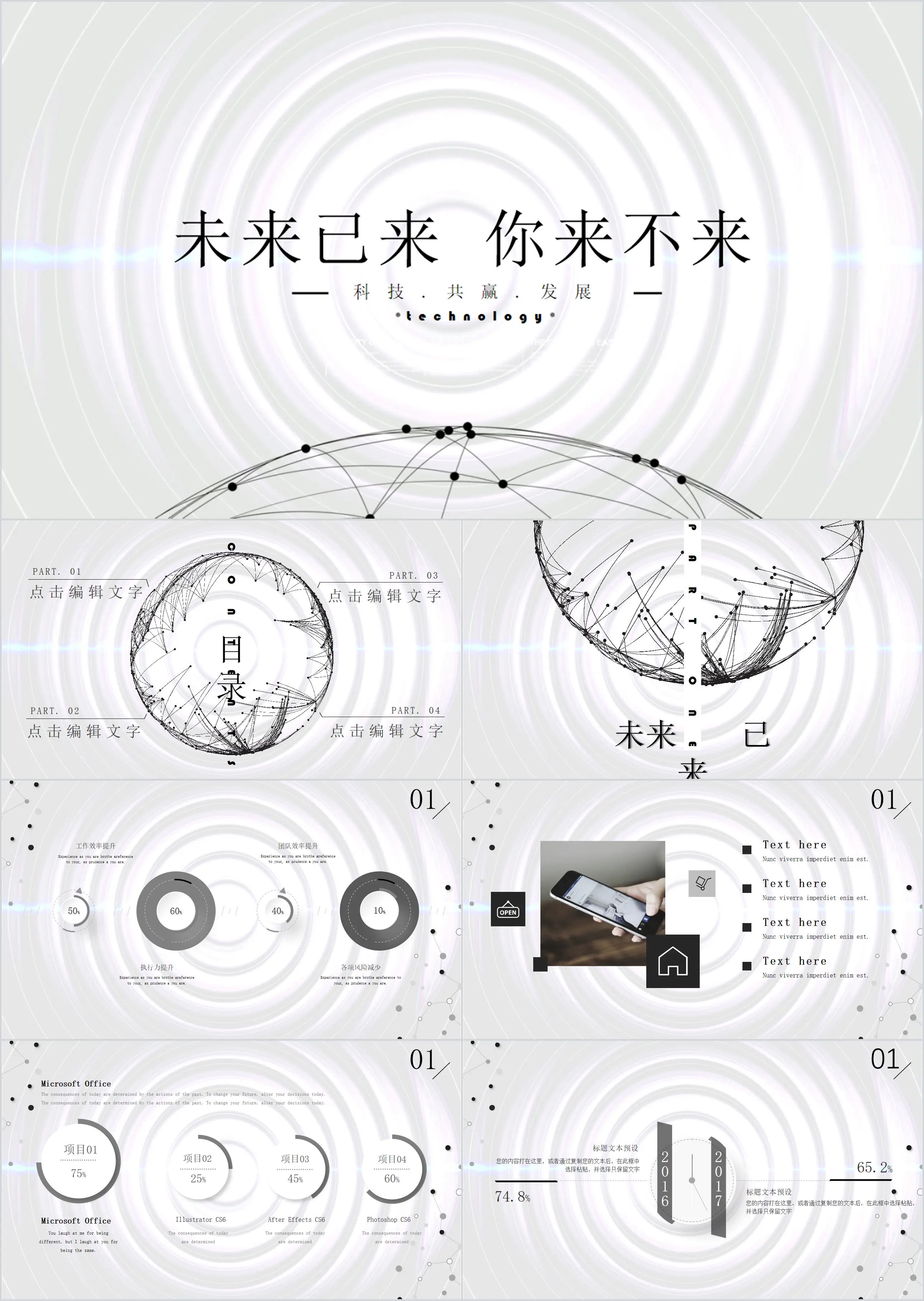 《未來已來，你來不來》科技PPT模板