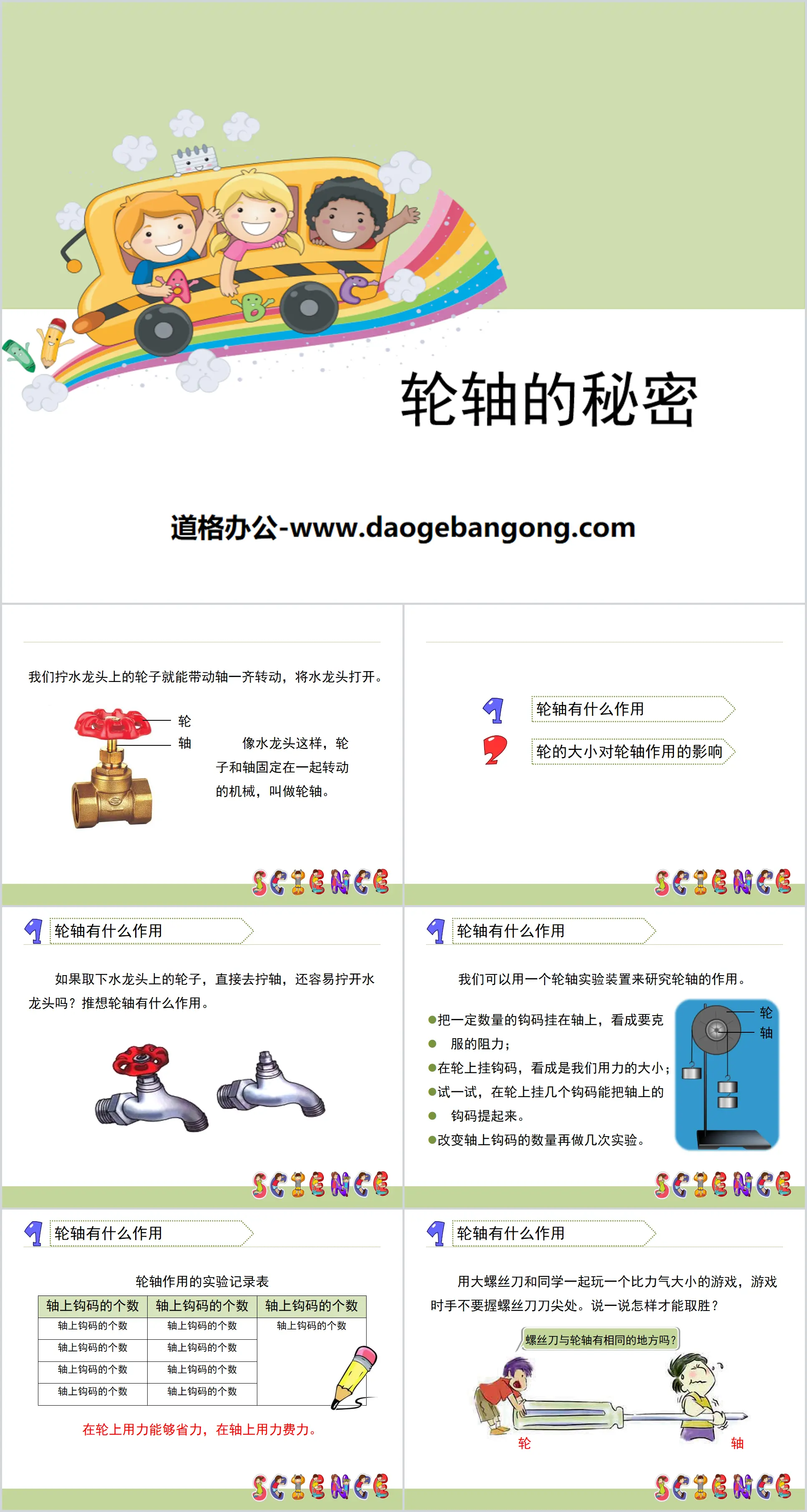 《轮轴的秘密》工具和机械PPT
