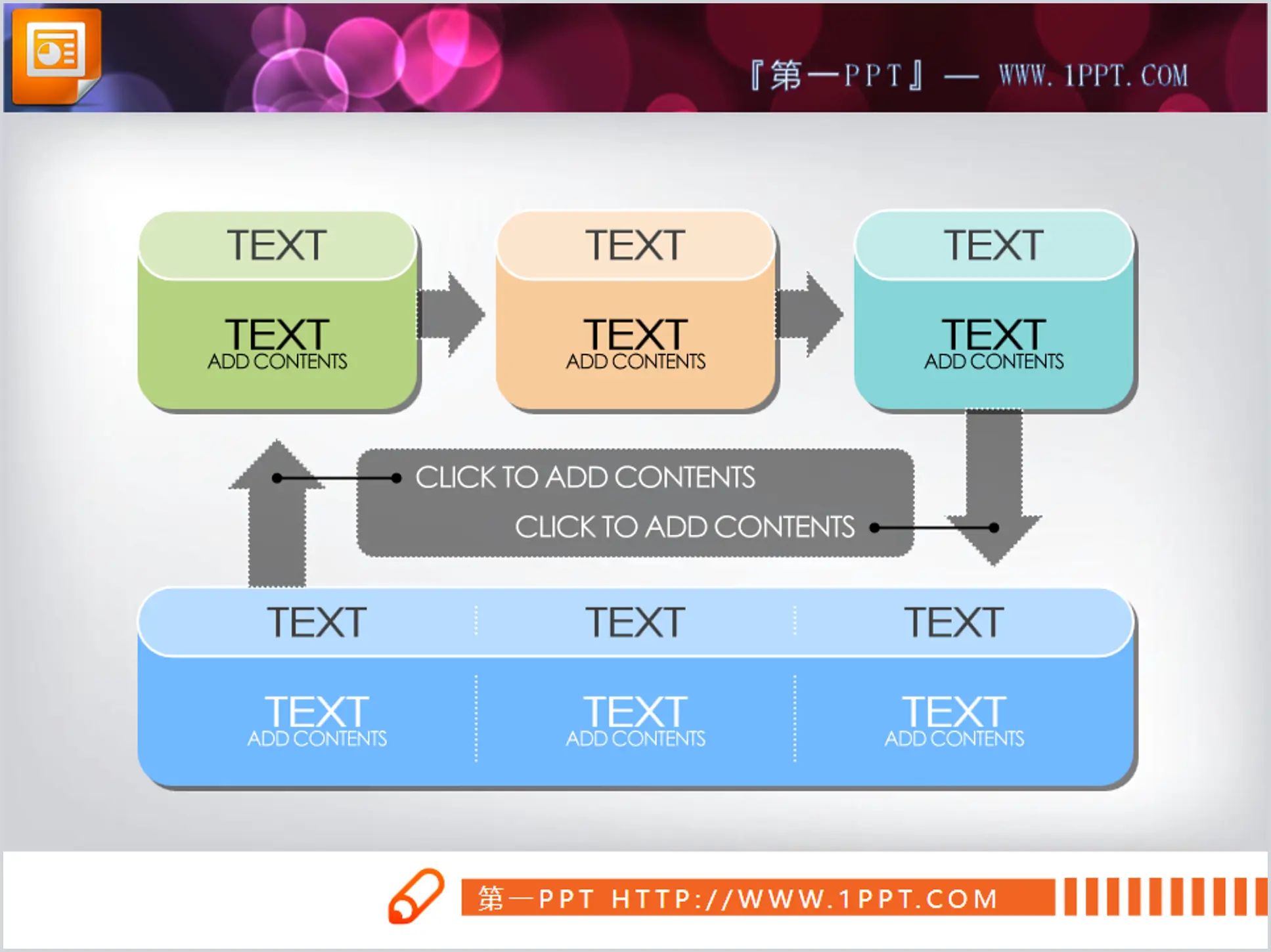 Téléchargement du modèle d'organigramme PowerPoint de style plat