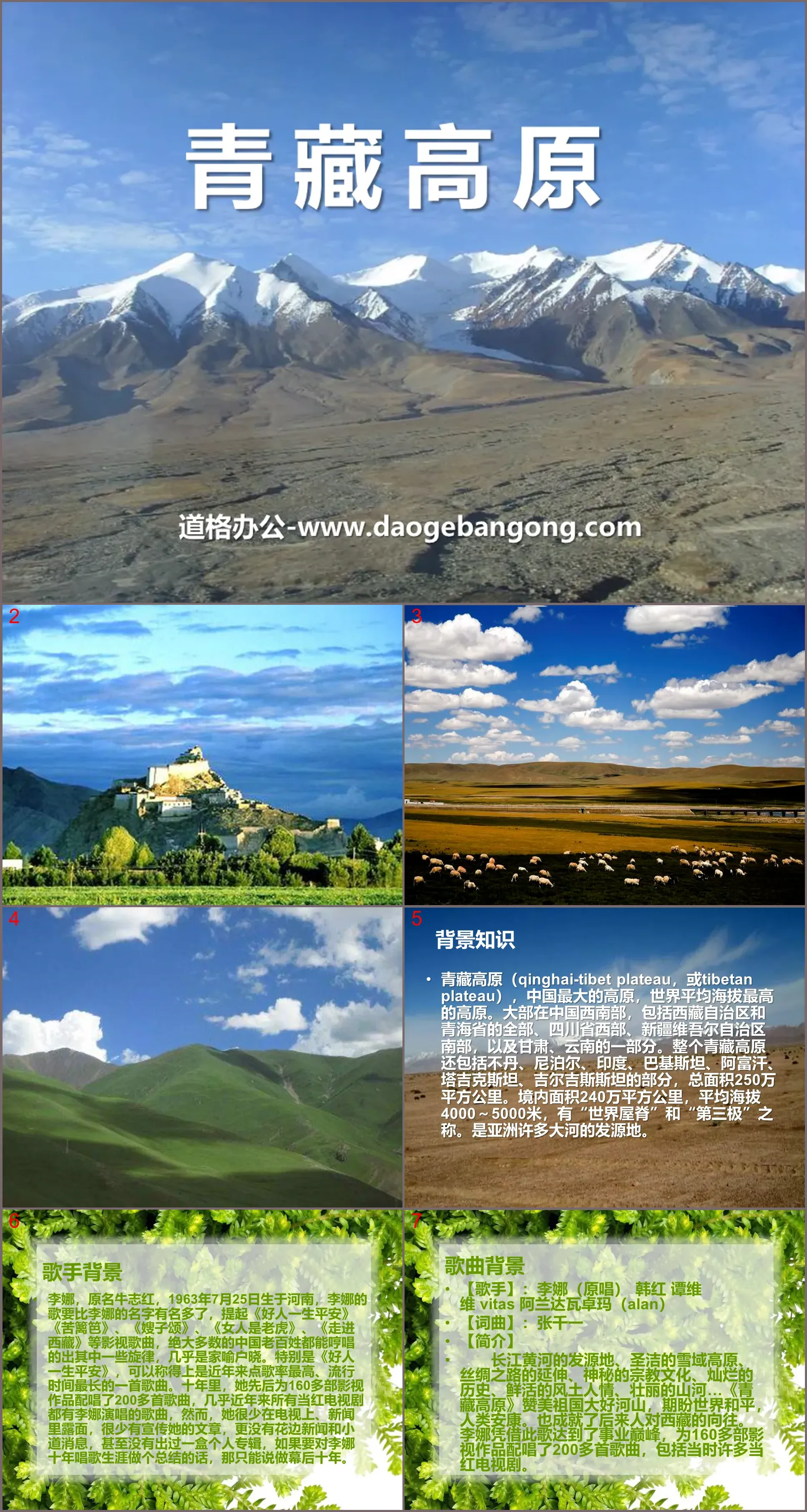 "Qinghai-Tibet Plateau" PPT courseware 3