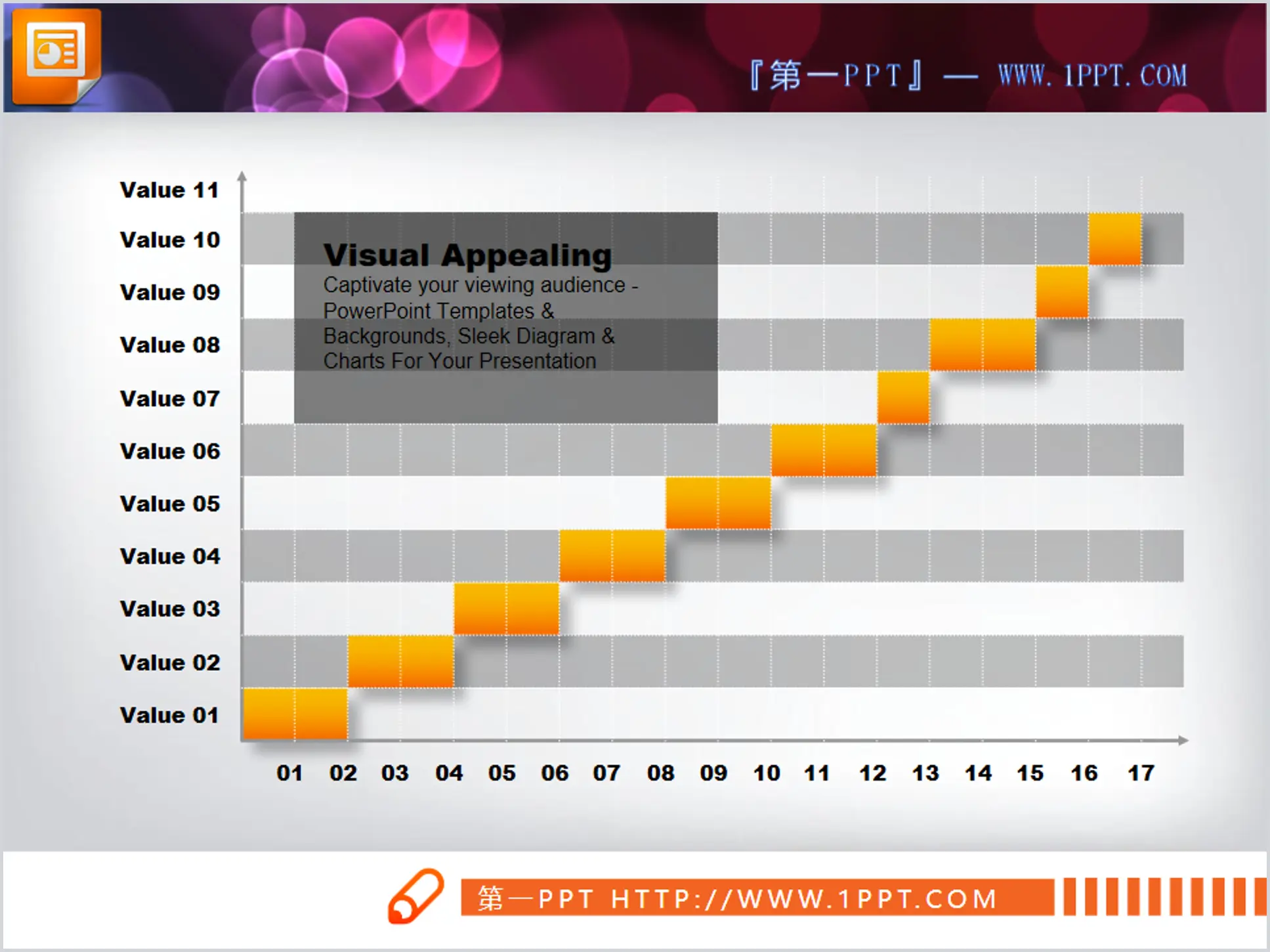 A beautiful PowerPoint Gantt chart template download