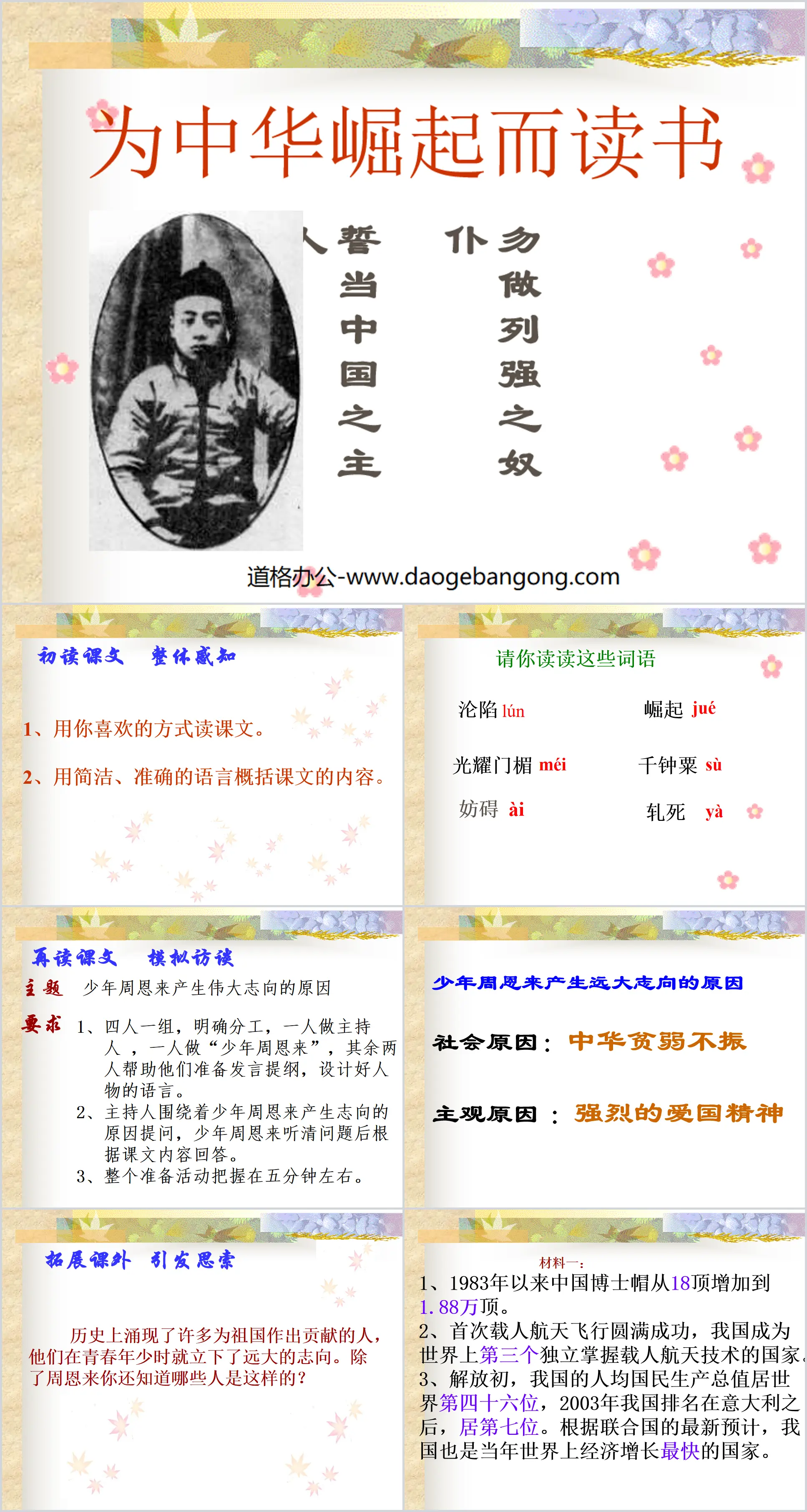 《為中華崛起而讀書》PPT課件2