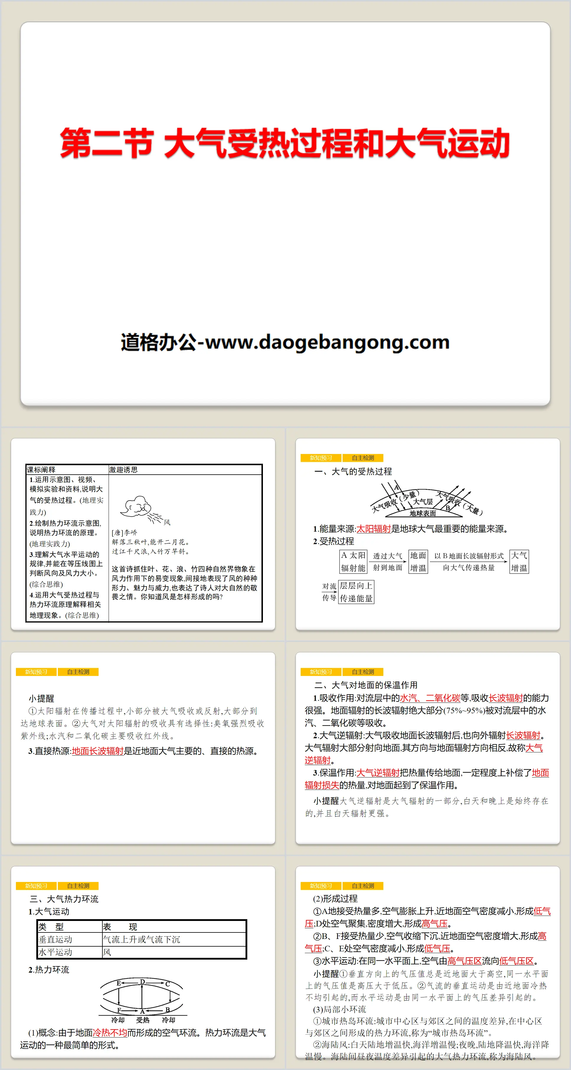 《大气受热过程和大气运动》地球上的大气PPT下载
