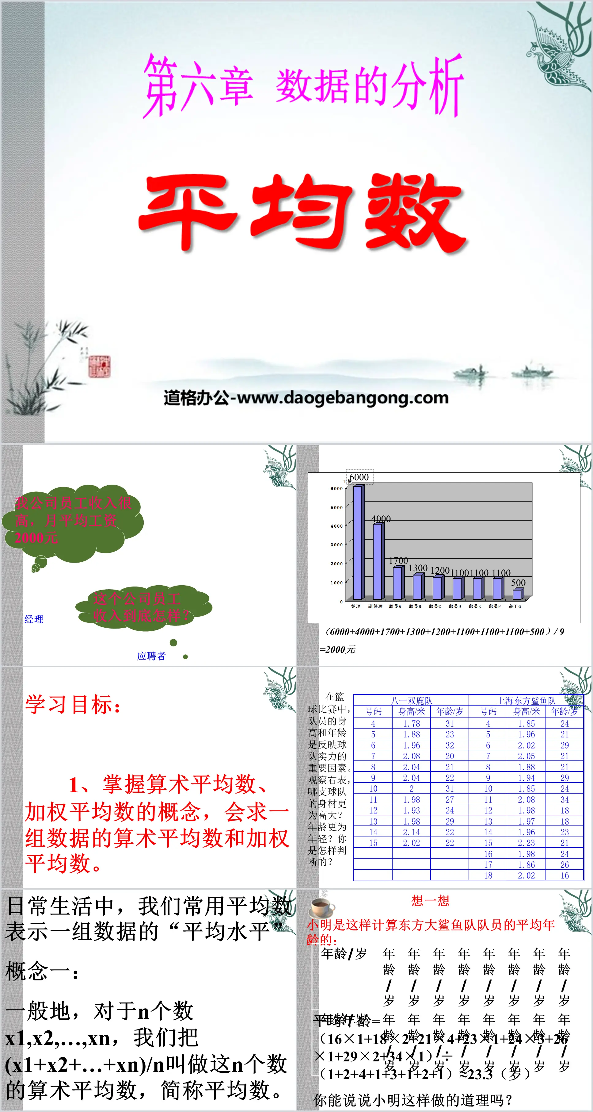 《平均数》数据的分析PPT课件3
