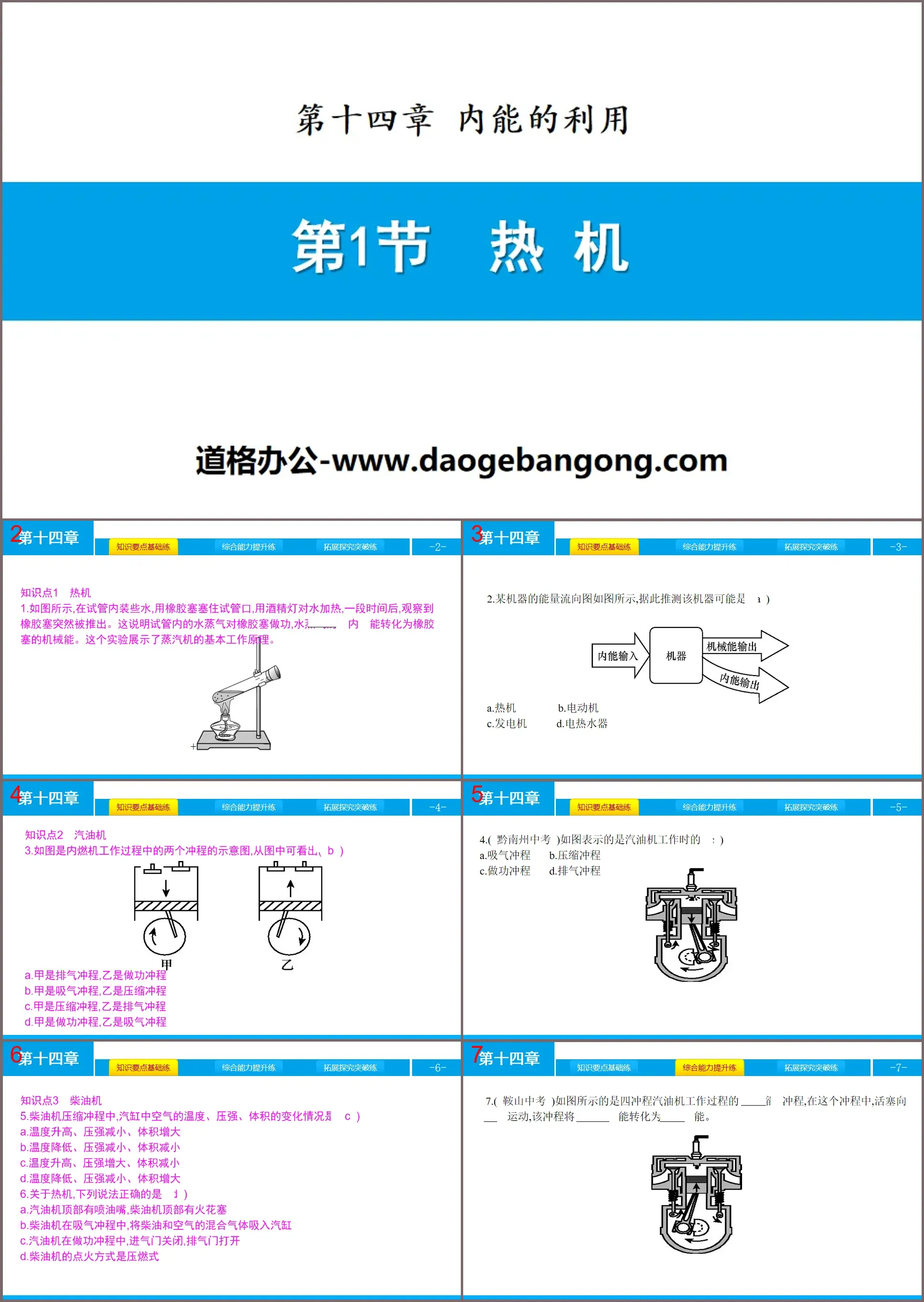 《热机》内能的利用PPT
