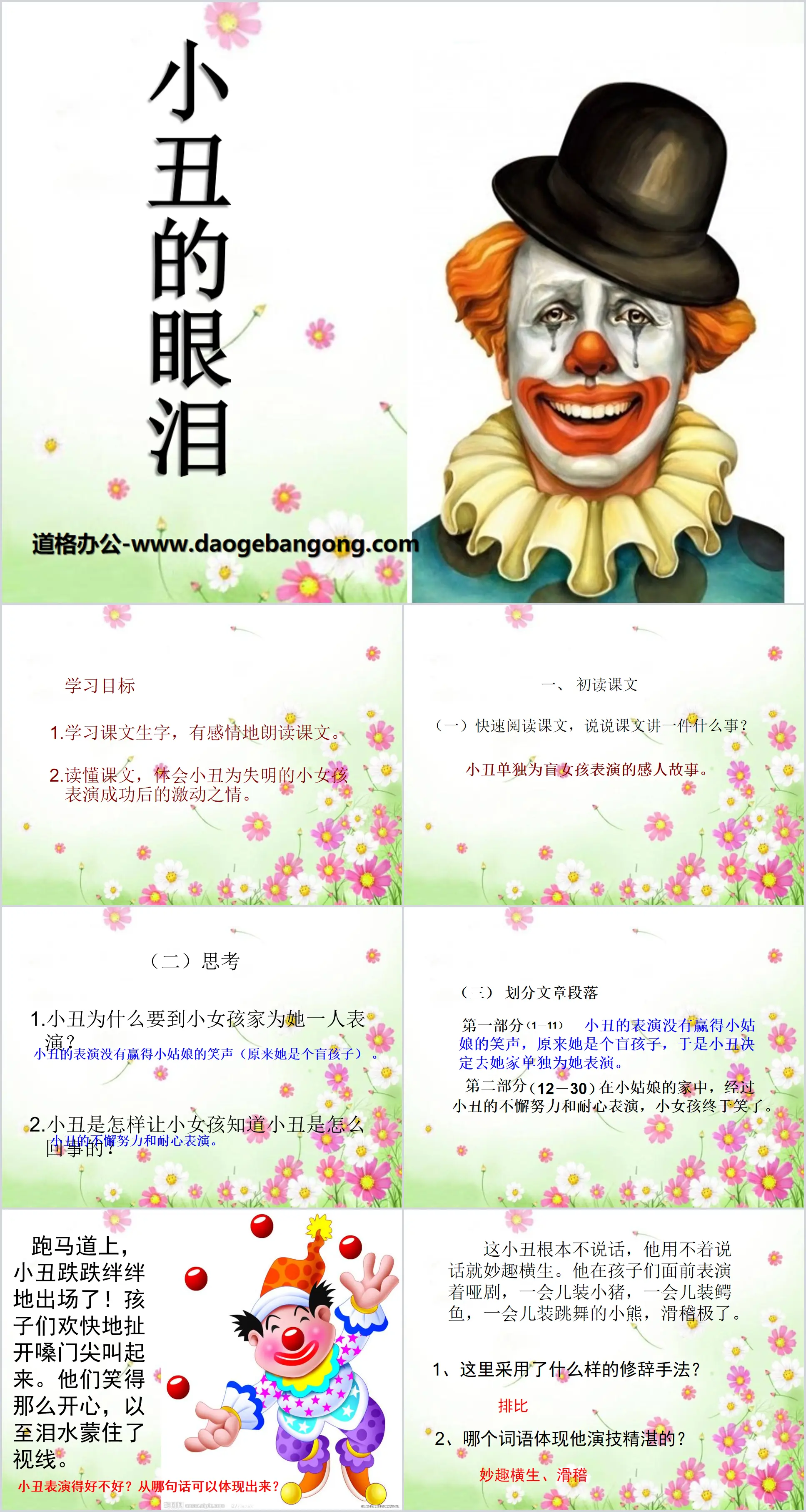 《小丑的眼淚》PPT教科書3