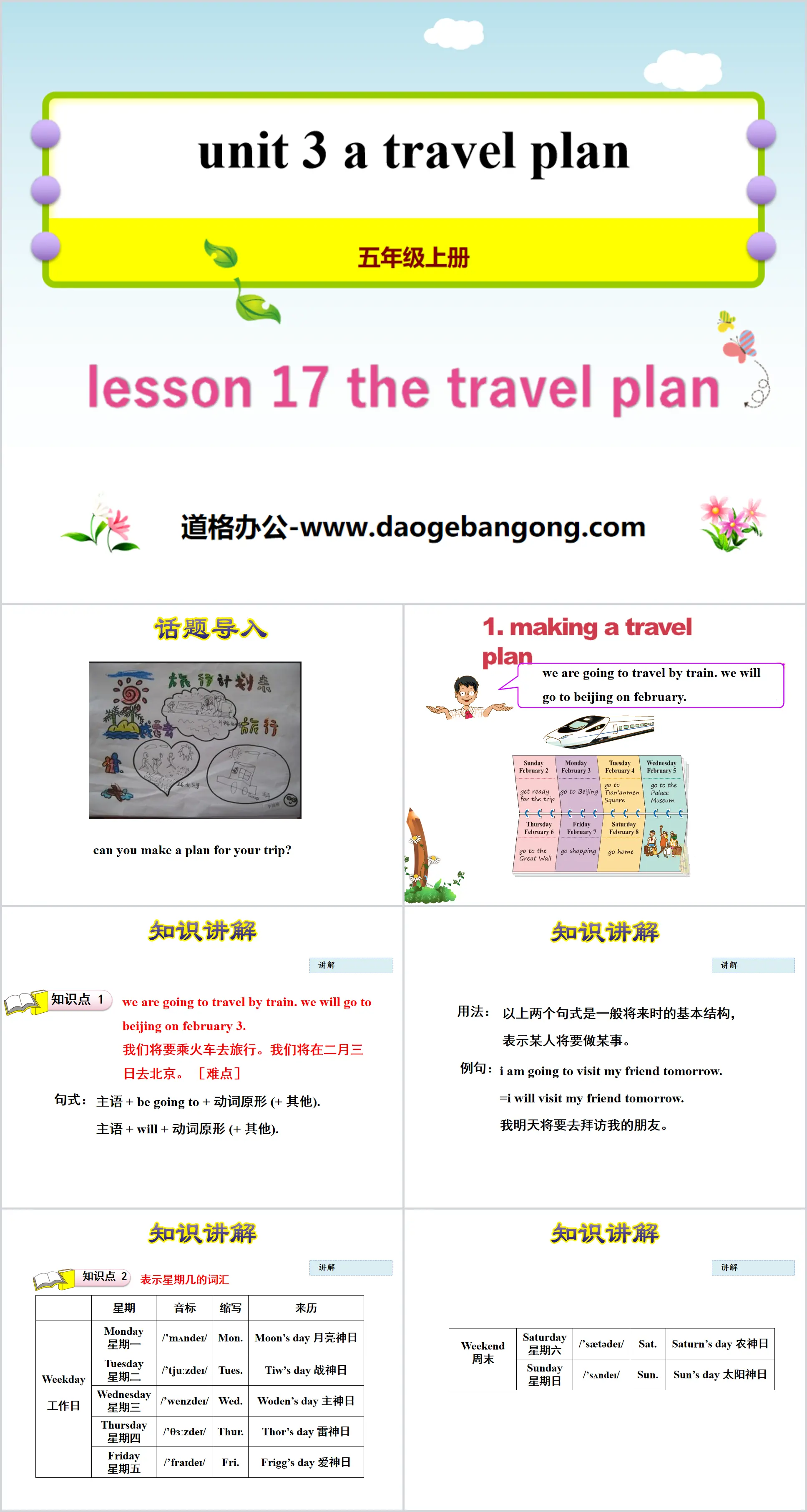 《The Travel Plan》A Travel Plan PPT教學課件