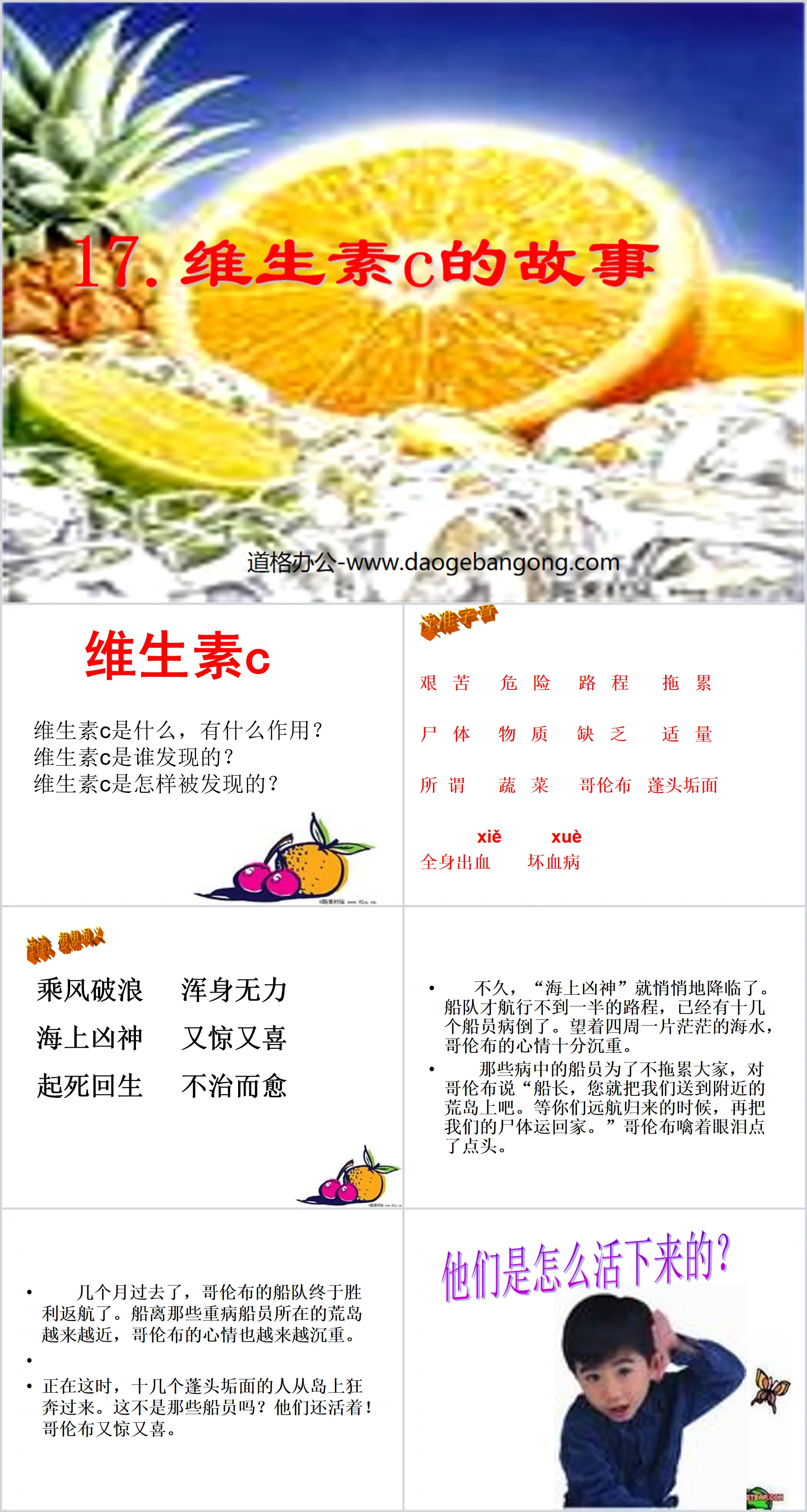 《维生素C的故事》PPT课件
