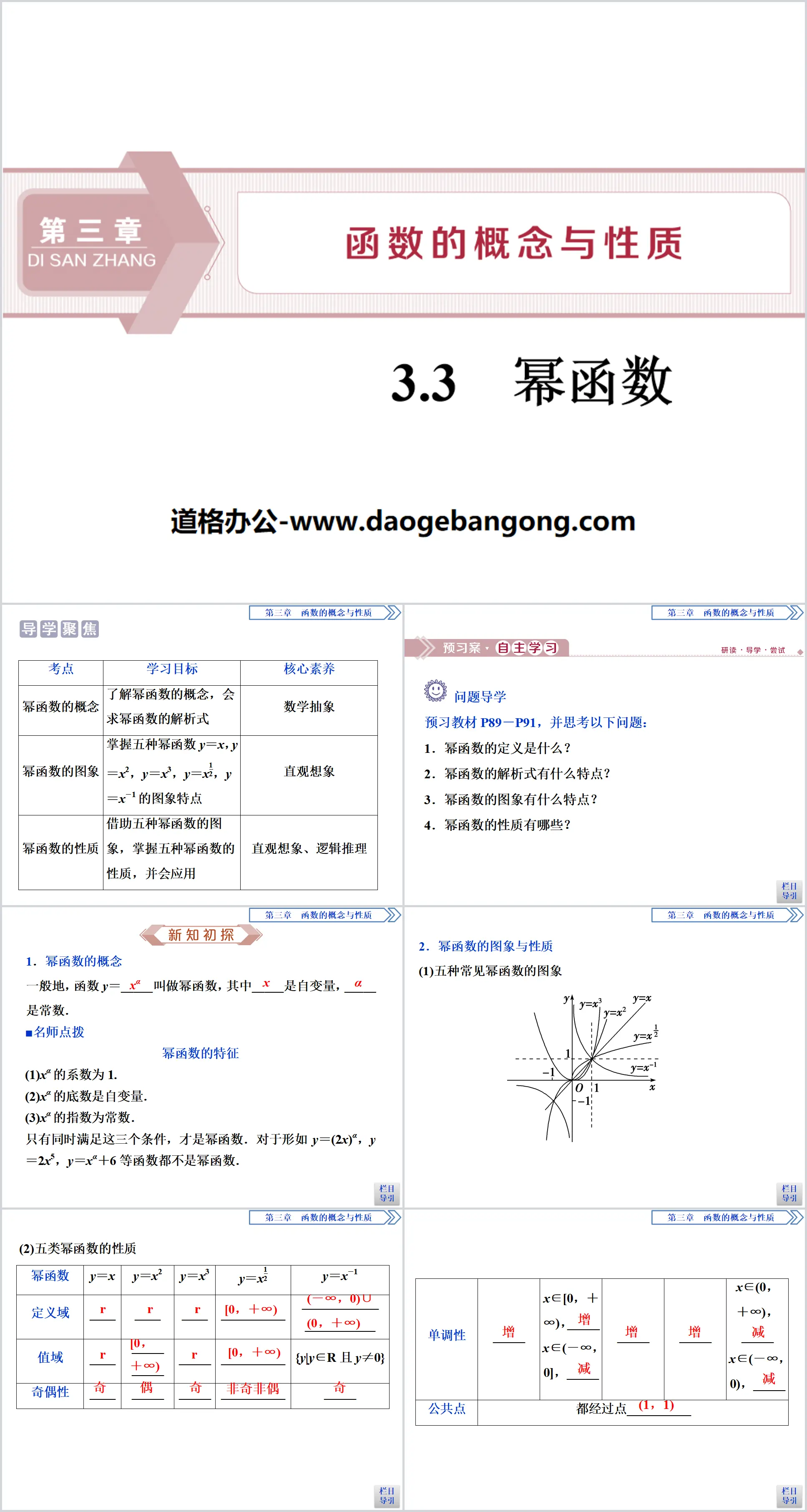 《幂函数》函数的概念与性质PPT课件
