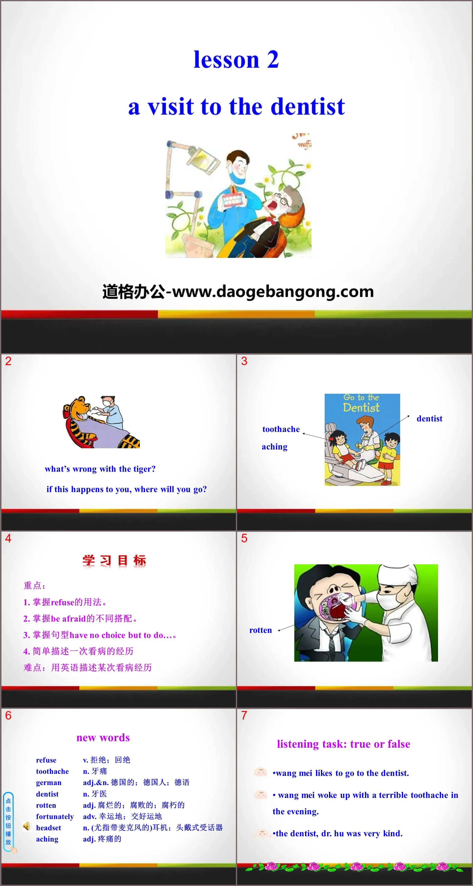 《A Visit to the Dentist》Stay healthy PPT